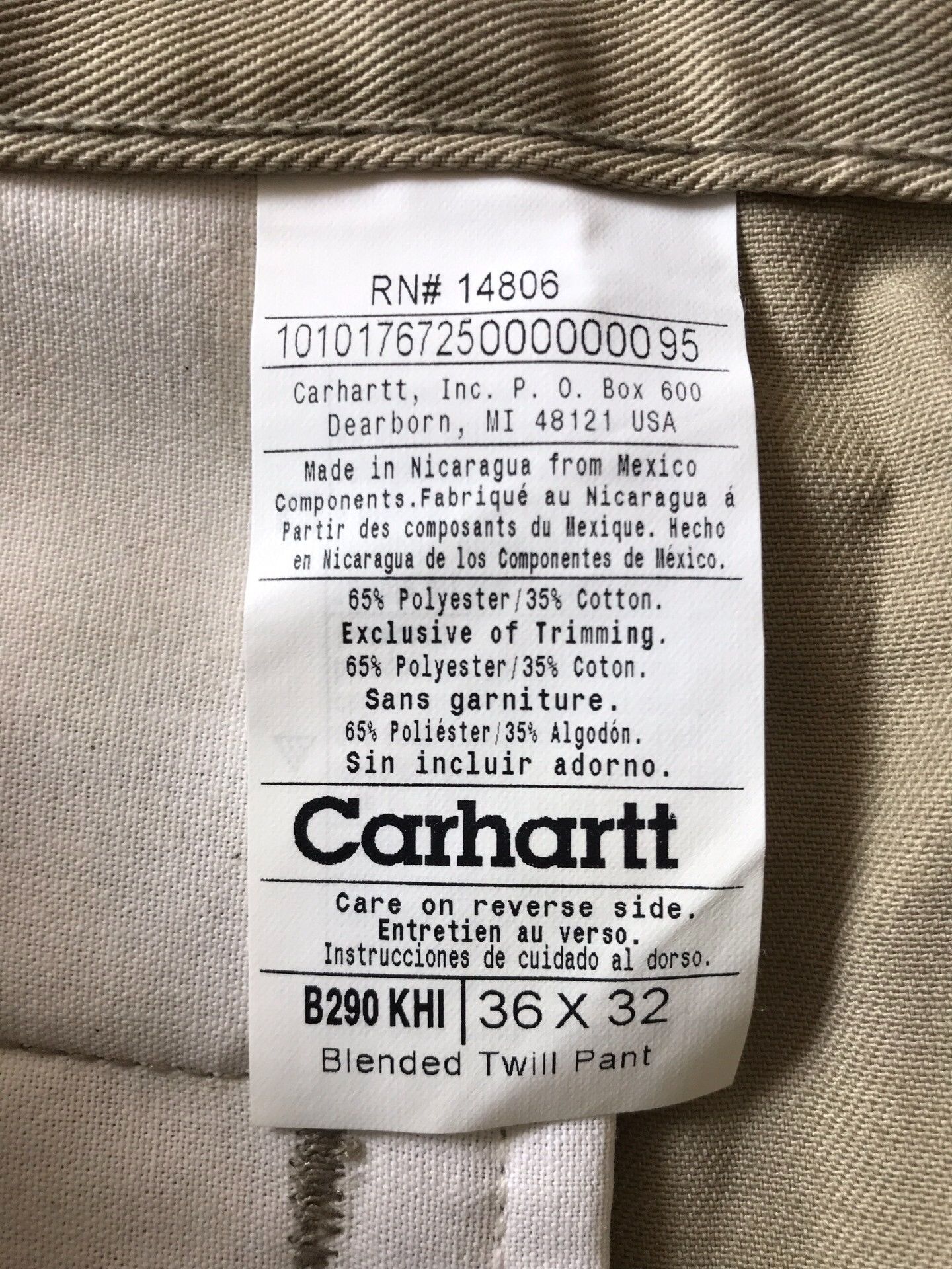 Carhartt Carhartt B290 KHI Work Pants Size US 36 / EU 52 - 9 Thumbnail