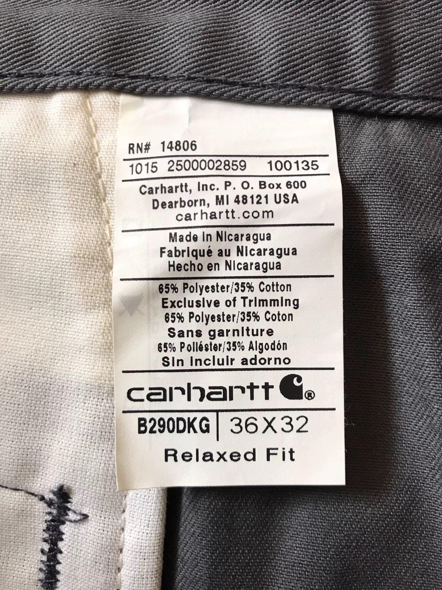 Carhartt Carhartt B290 W36L32 Work Pants Size US 36 / EU 52 - 9 Thumbnail