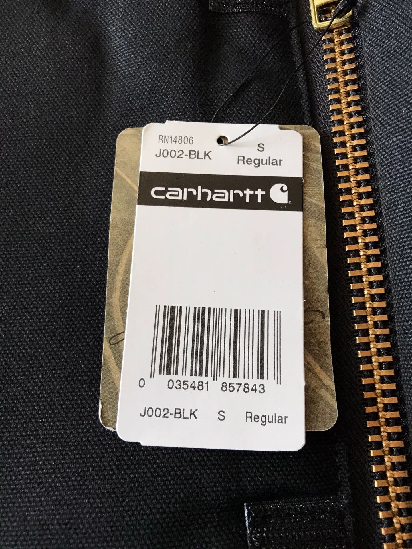 Carhartt Carhartt J002 Black Canvas Work Jacket Size US S / EU 44-46 / 1 - 8 Thumbnail