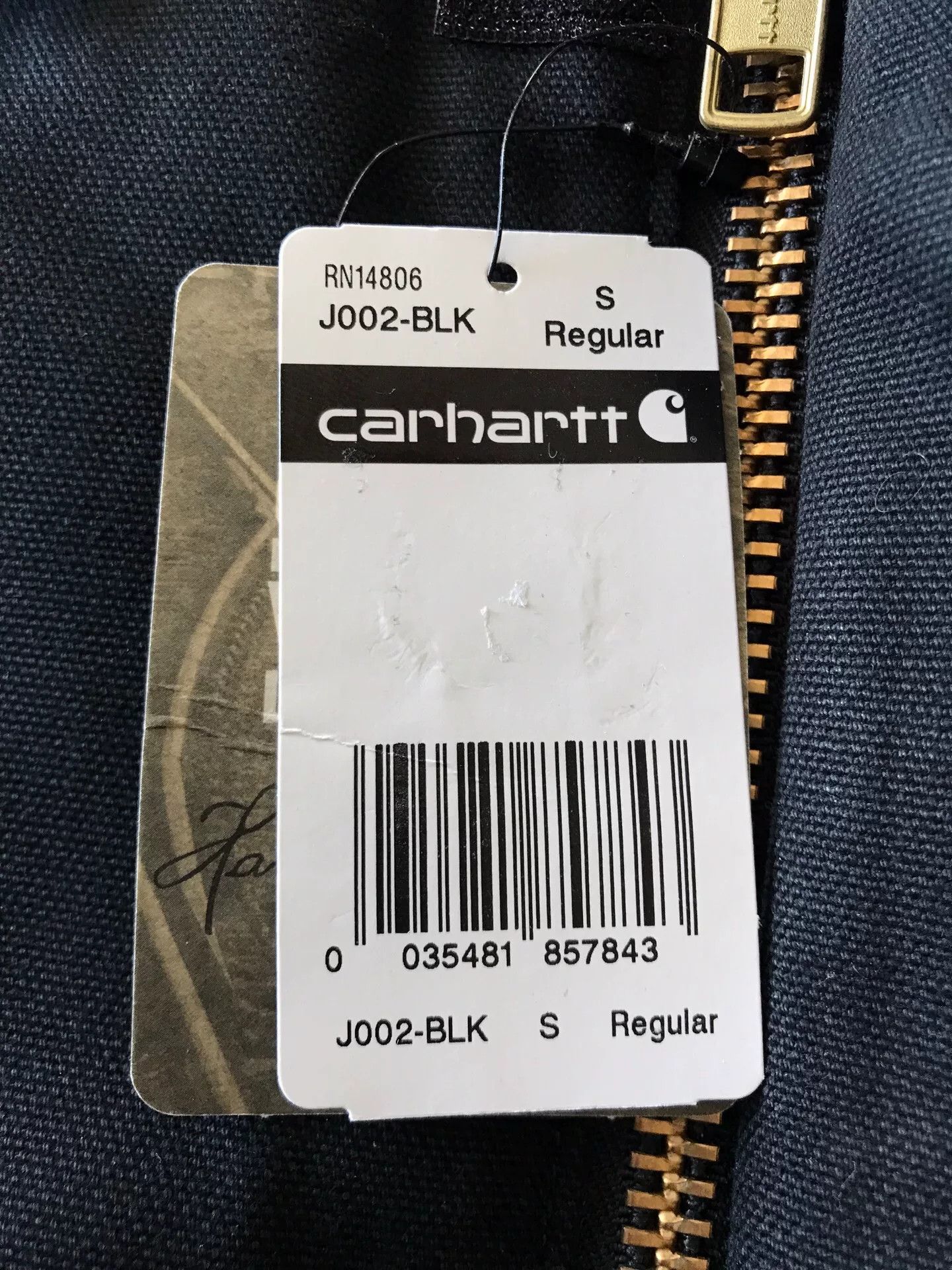 Carhartt Carhartt J002 BLK Canvas Work Jacket Size US S / EU 44-46 / 1 - 8 Thumbnail