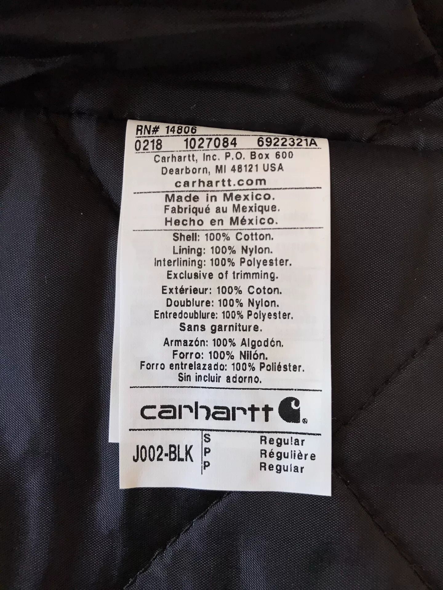 Carhartt Carhartt J002 BLK Canvas Work Jacket Size US S / EU 44-46 / 1 - 9 Thumbnail