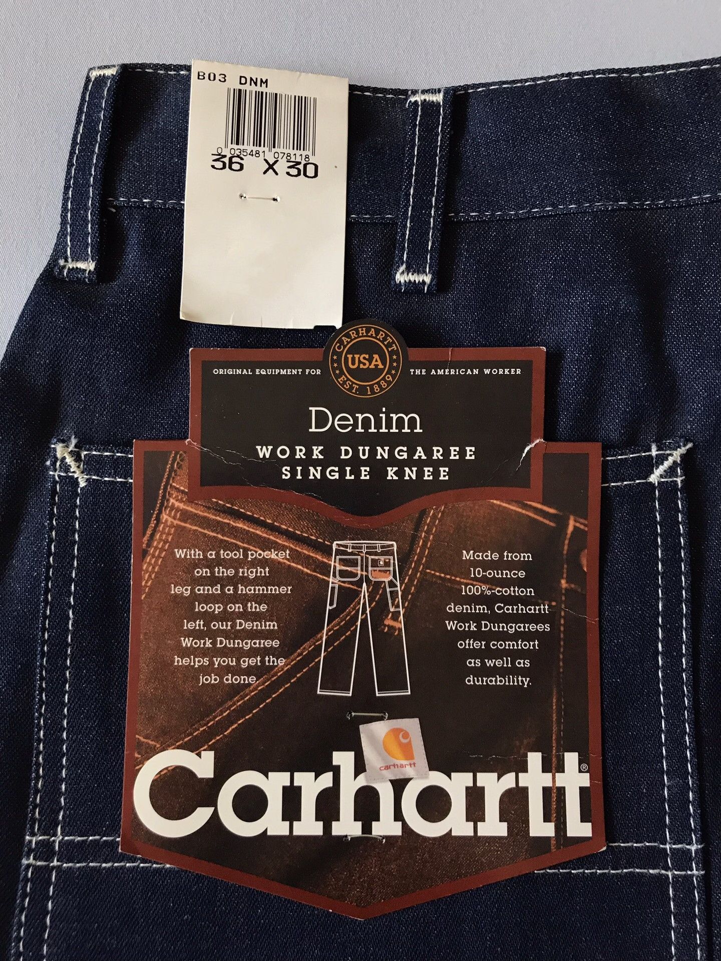 Carhartt Carhartt B03 Original Denim Jeans W36L30 Size US 36 / EU 52 - 8 Thumbnail