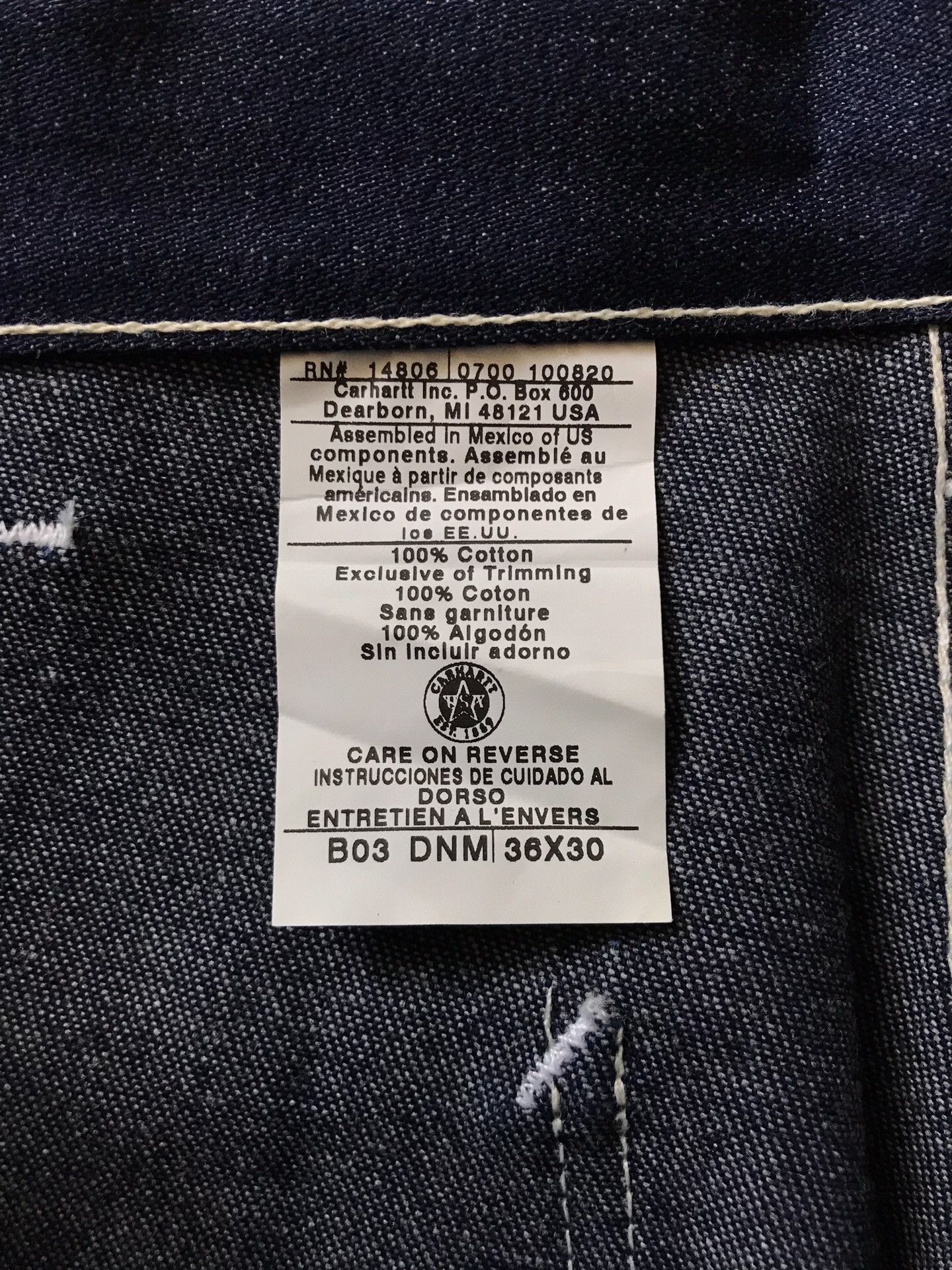 Carhartt Carhartt B03 Original Denim Jeans W36L30 Size US 36 / EU 52 - 9 Thumbnail