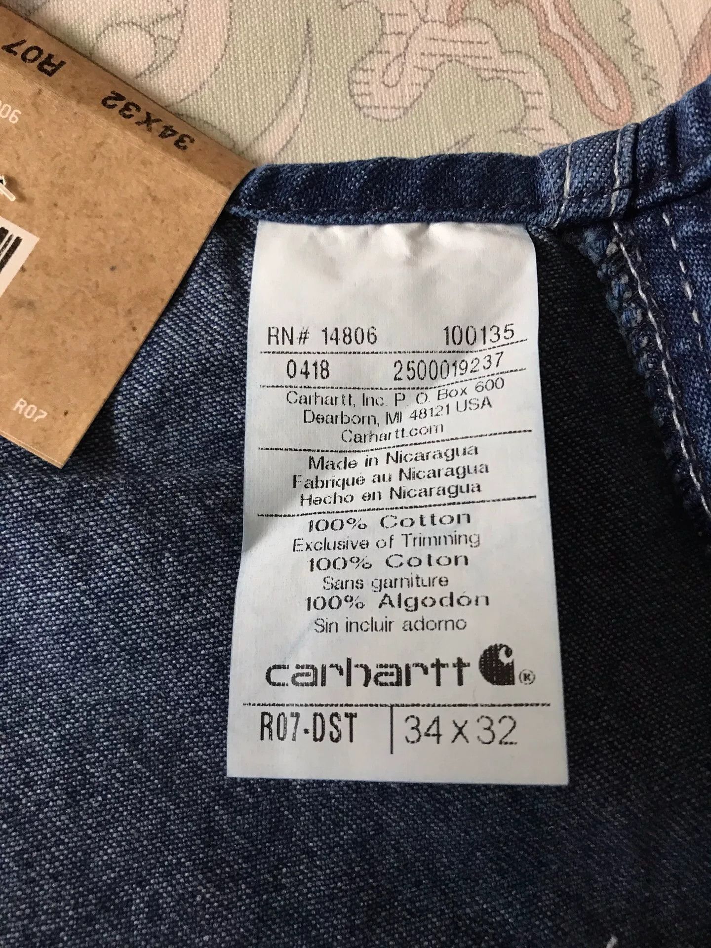 Carhartt Carhartt R07 Washed Denim Overalls W34L32 Size US 34 / EU 50 - 9 Thumbnail