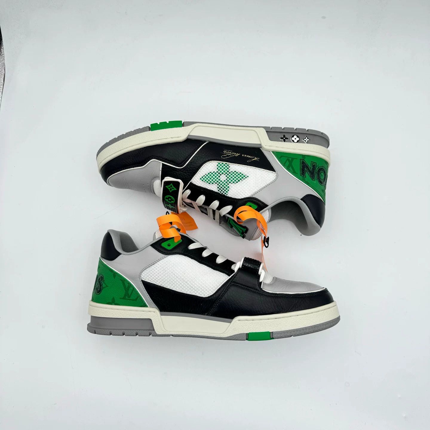 Louis Vuitton LV Black Green Velcro Trainer Size 43 Size US 10 / EU 43 - 4 Thumbnail