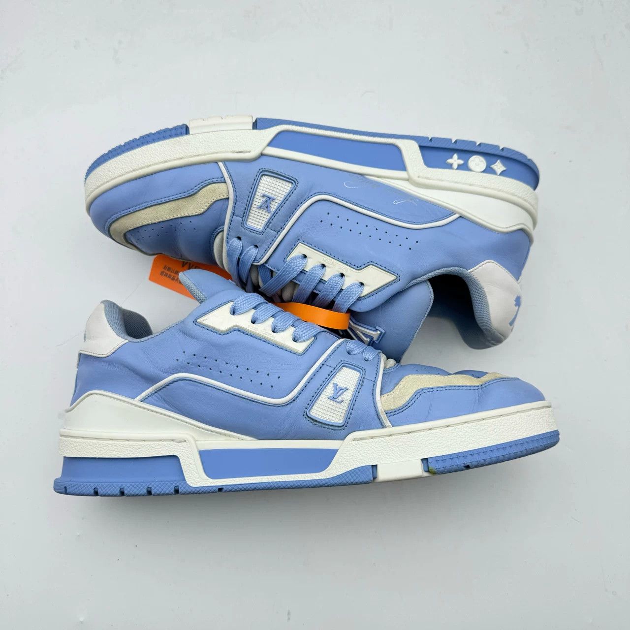 Louis Vuitton LV Sky Blue Spliced Trainer Sneakers Size US 8.5 / EU 41-42 - 3 Thumbnail
