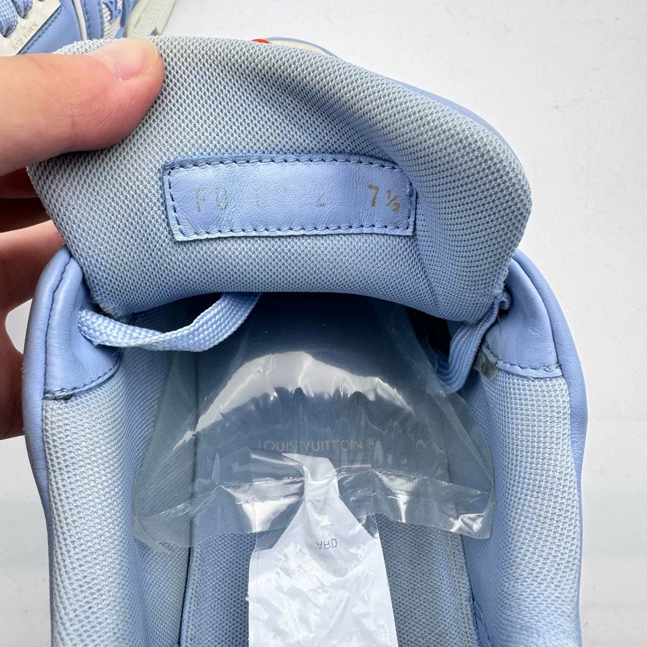 Louis Vuitton LV Sky Blue Spliced Trainer Sneakers Size US 8.5 / EU 41-42 - 7 Thumbnail
