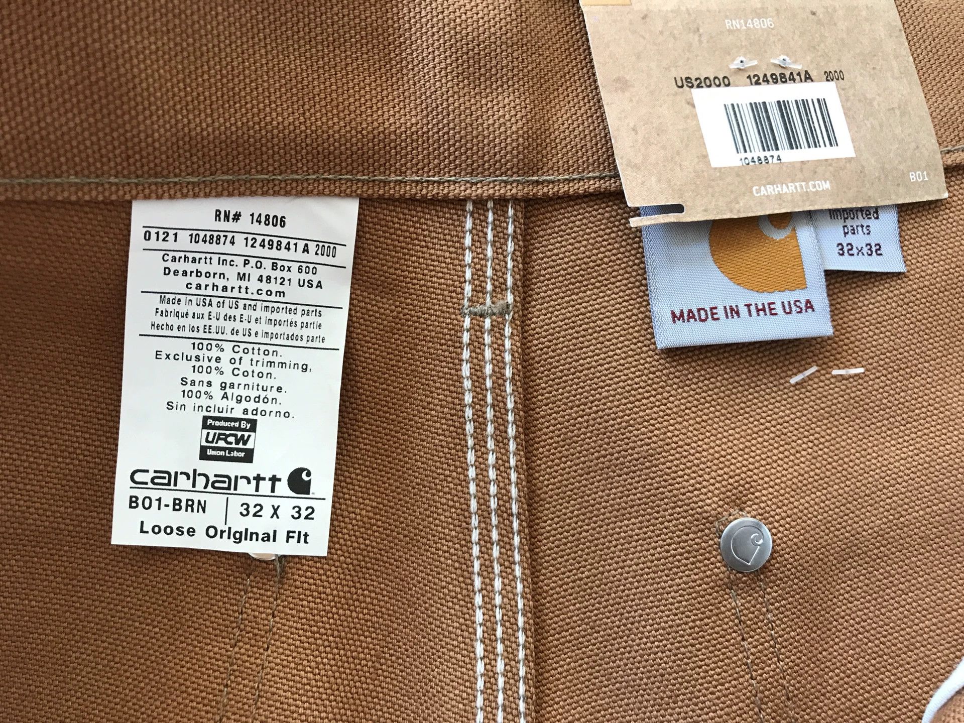 Carhartt Carhartt B01 BRN W32L32 Work Pants Size US 32 / EU 48 - 8 Thumbnail