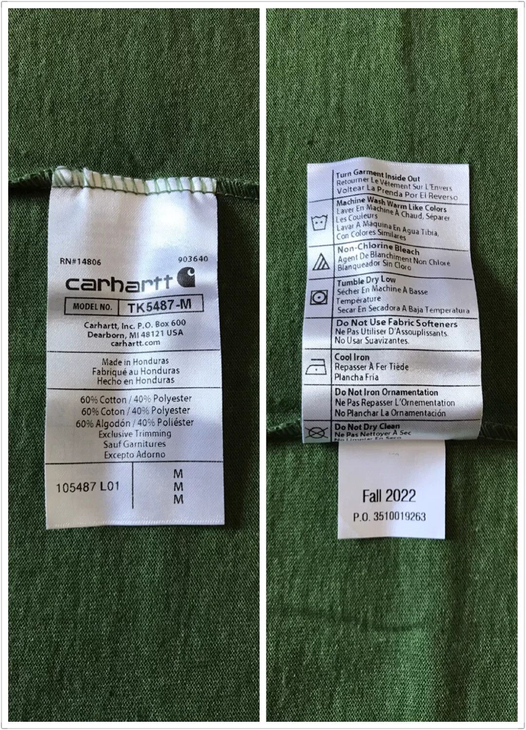 Carhartt Carhartt 105487 L01 Printed Long-Sleeve T-Shirt Size US M / EU 48-50 / 2 - 9 Thumbnail