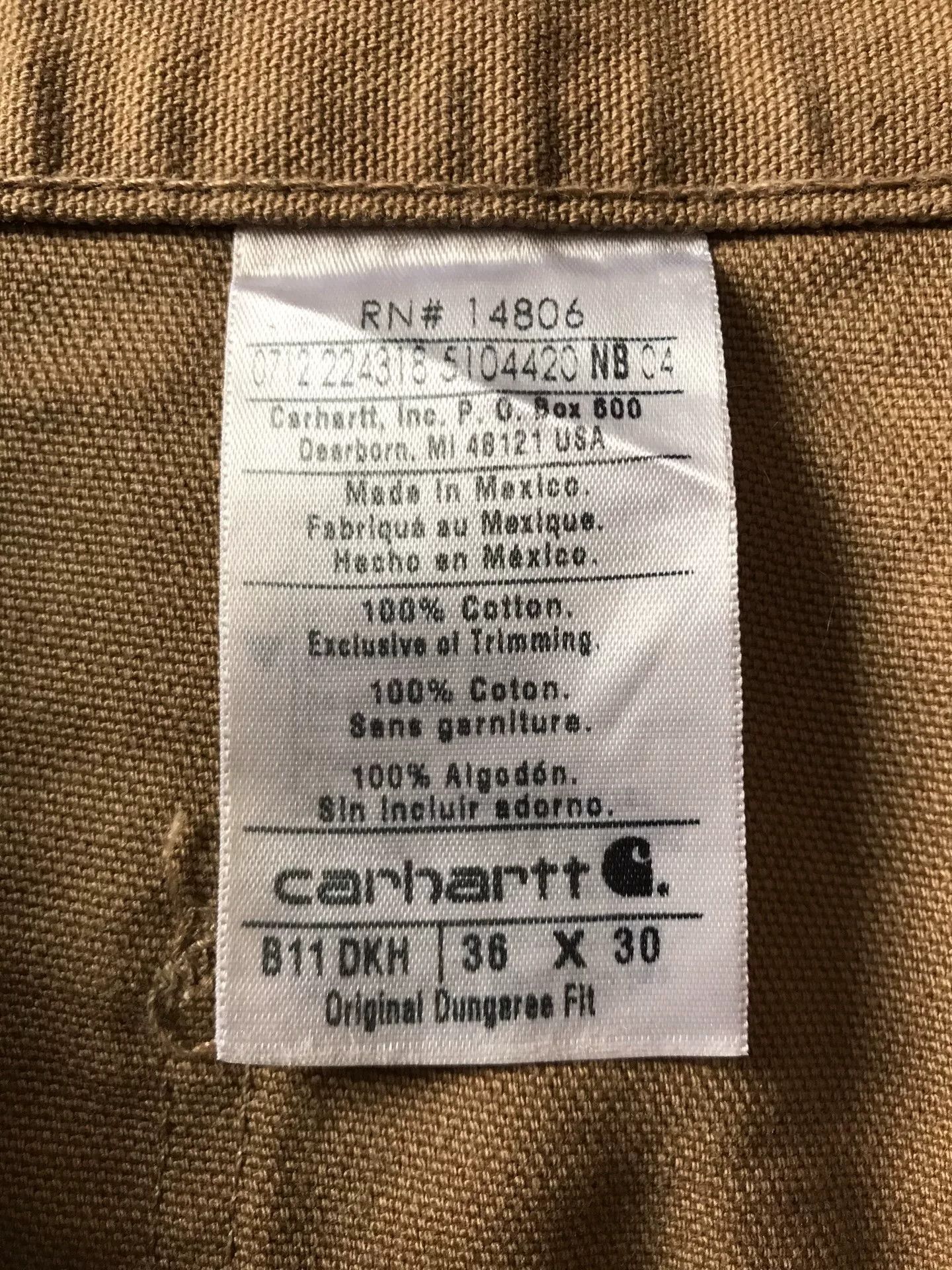 Carhartt Carhartt B11 W36L30 Canvas Work Pants Size US 36 / EU 52 - 9 Thumbnail