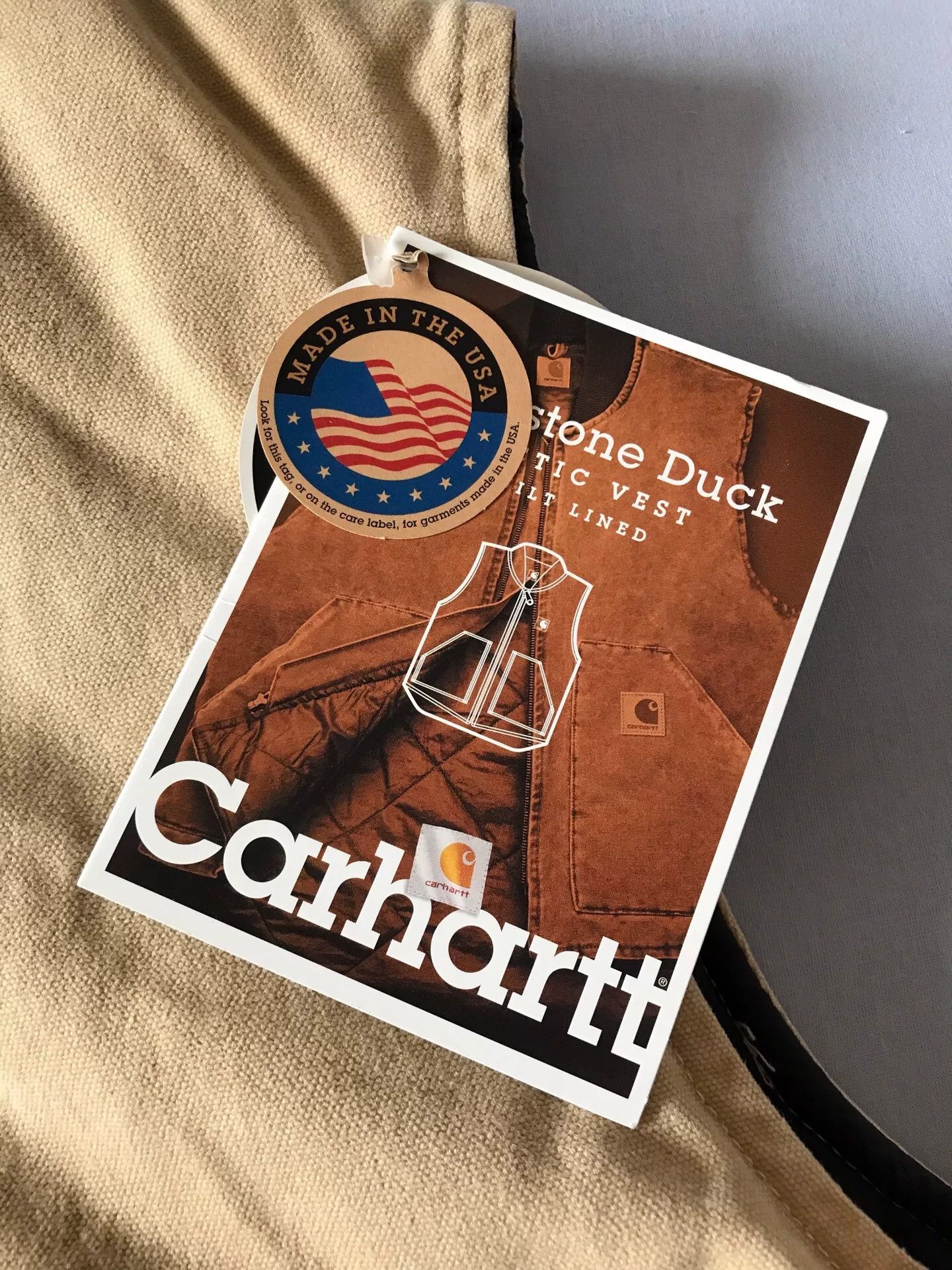 Carhartt Carhartt V02 WET Wheat Canvas Vest Size US L / EU 52-54 / 3 - 8 Thumbnail