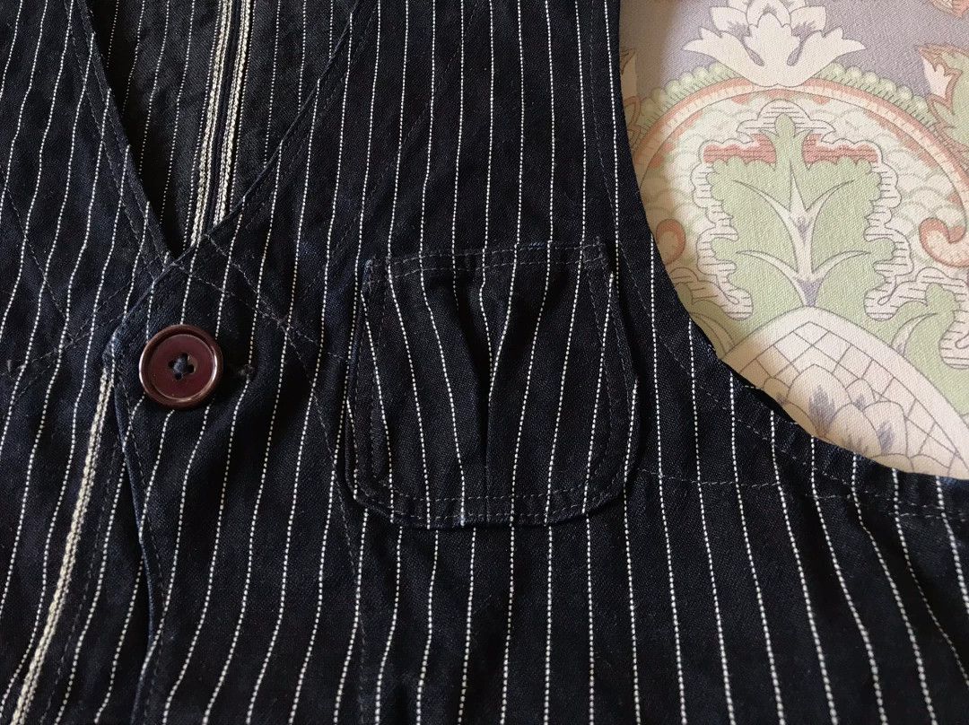 Rising Sun & Co. Rising Sun US Striped Canvas Work Vest XS Size US XS / EU 42 / 0 - 4 Thumbnail