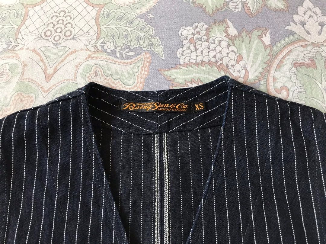 Rising Sun & Co. Rising Sun US Striped Canvas Work Vest XS Size US XS / EU 42 / 0 - 7 Thumbnail