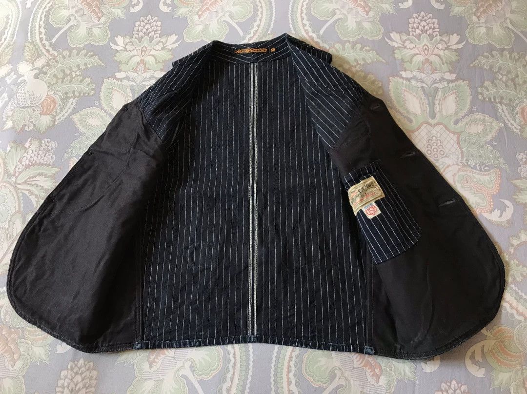 Rising Sun & Co. Rising Sun US Striped Canvas Work Vest XS Size US XS / EU 42 / 0 - 3 Thumbnail