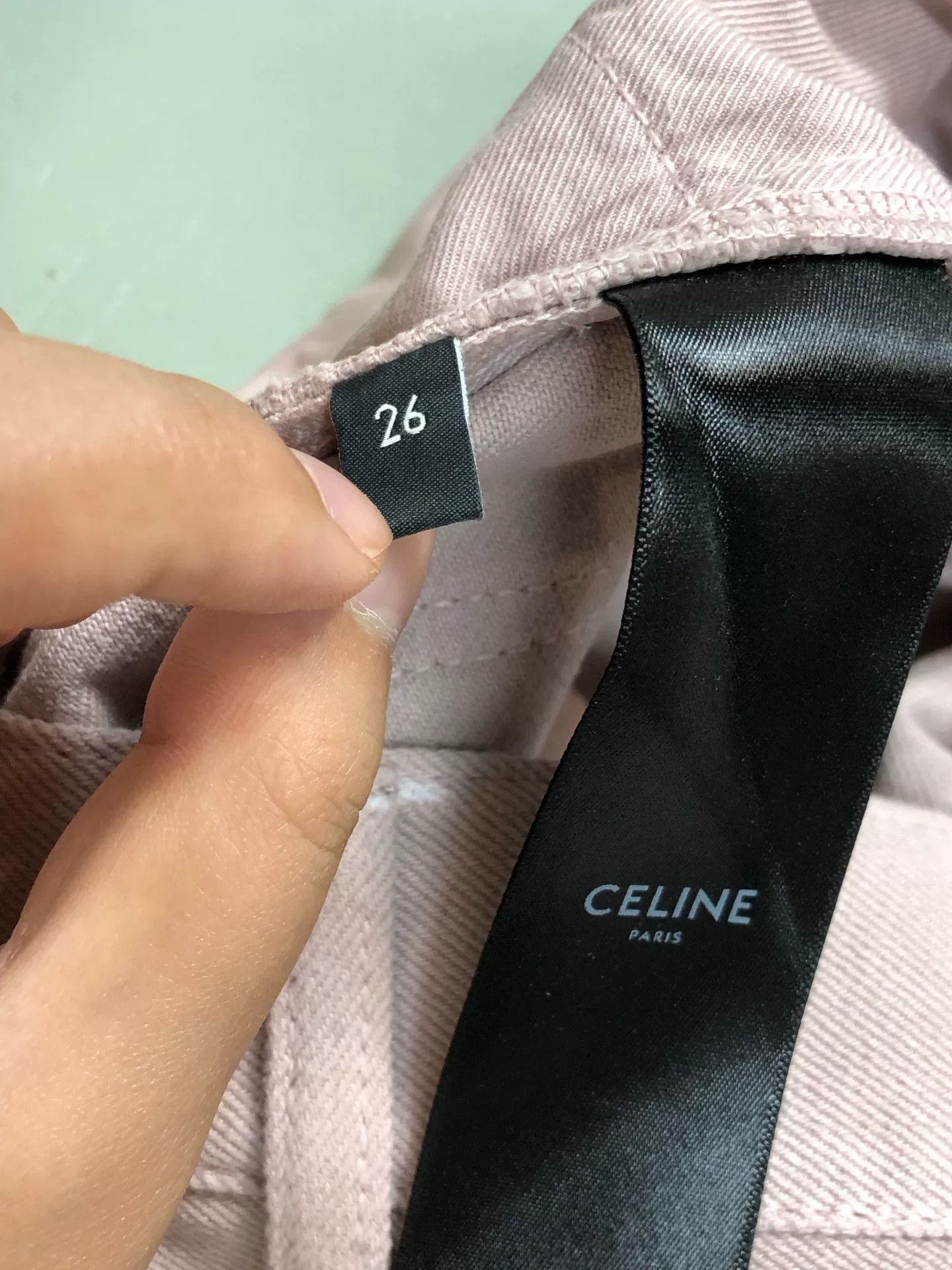 Celine Celine Gray-Pink Gold Button Straight Jeans 26 Size 26" / US 2 / IT 38 - 7 Thumbnail