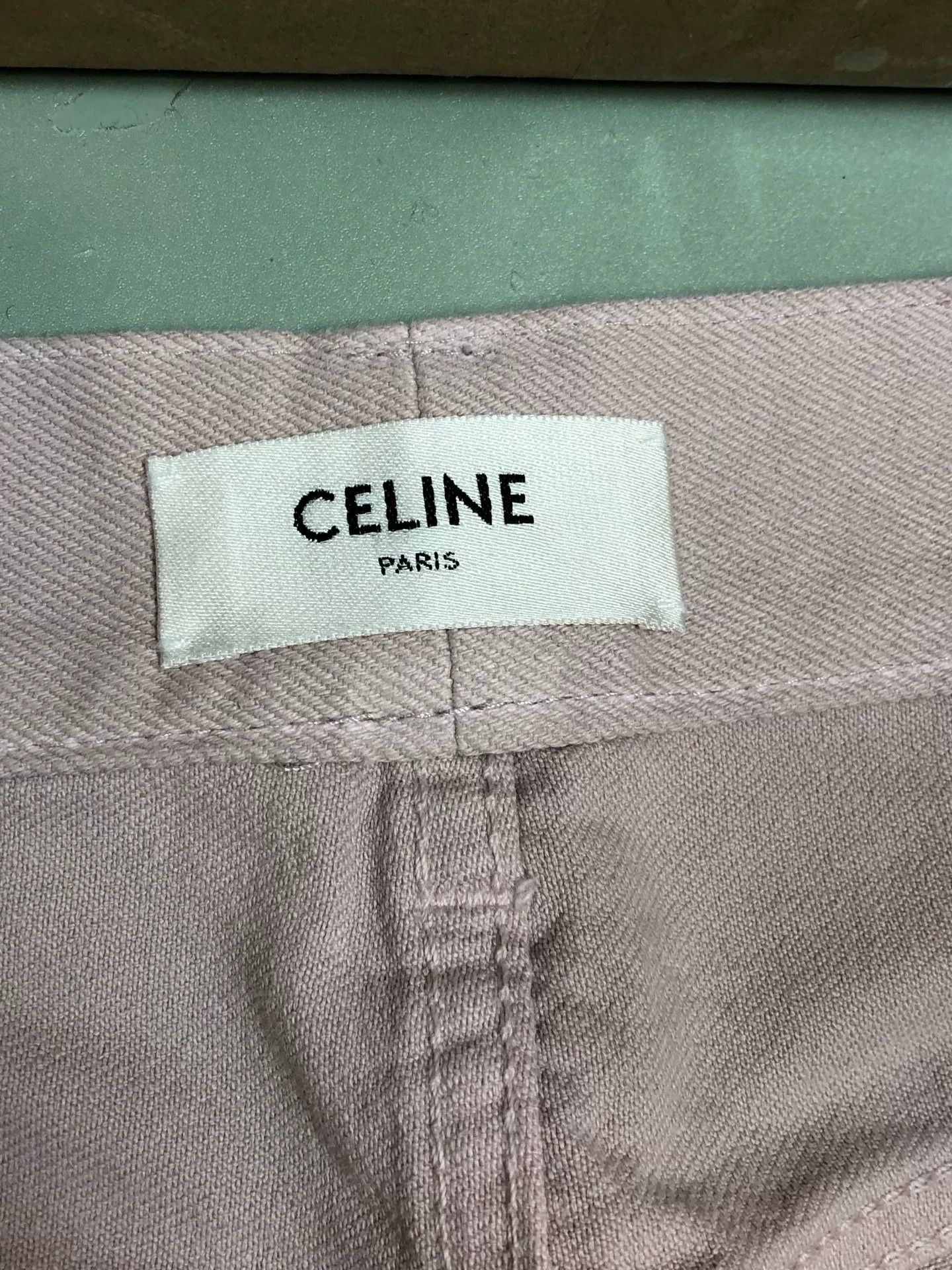 Celine Celine Gray-Pink Gold Button Straight Jeans 26 Size 26" / US 2 / IT 38 - 3 Thumbnail