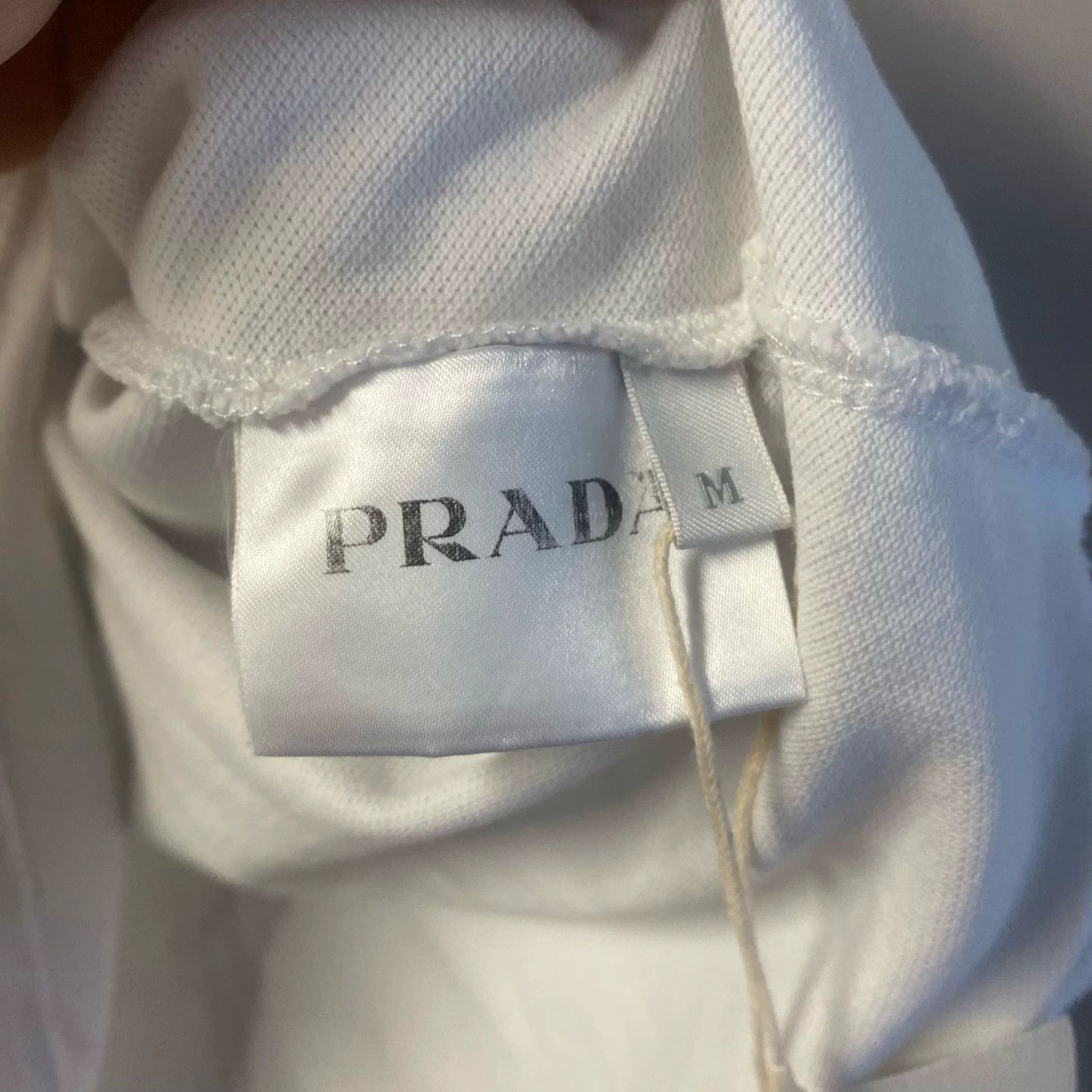 Prada Prada White Chest Logo Polo Shirt Size US M / EU 48-50 / 2 - 4 Thumbnail