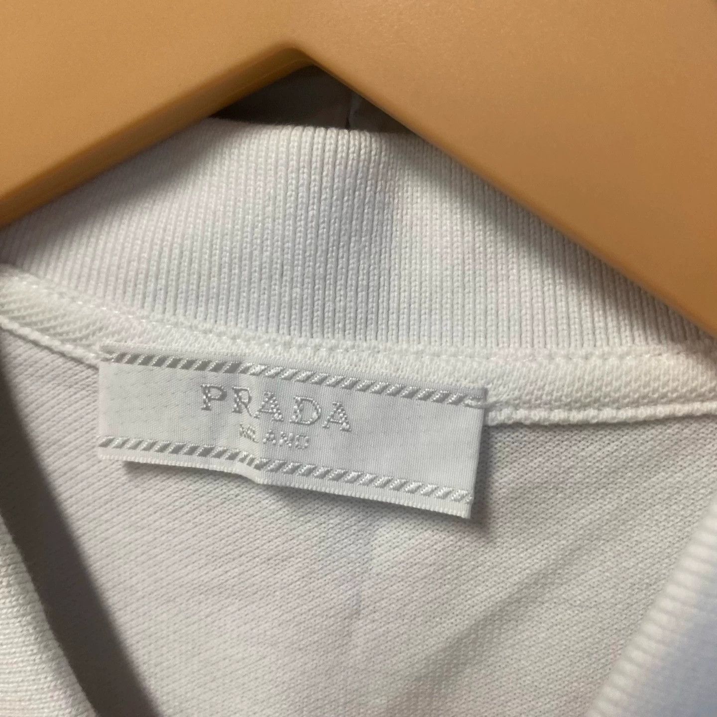 Prada Prada White Chest Logo Polo Shirt Size US M / EU 48-50 / 2 - 3 Thumbnail