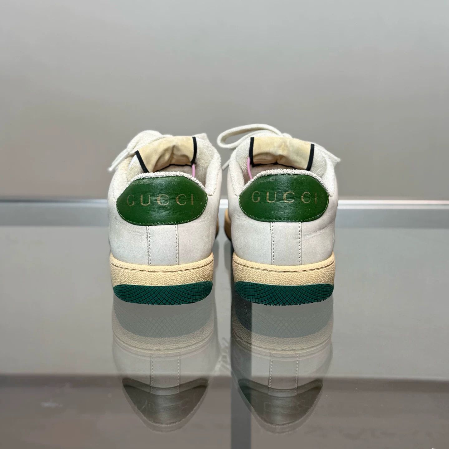 Gucci Gucci Screener GG White Green Sneakers Size US 6 / IT 36 - 4 Thumbnail