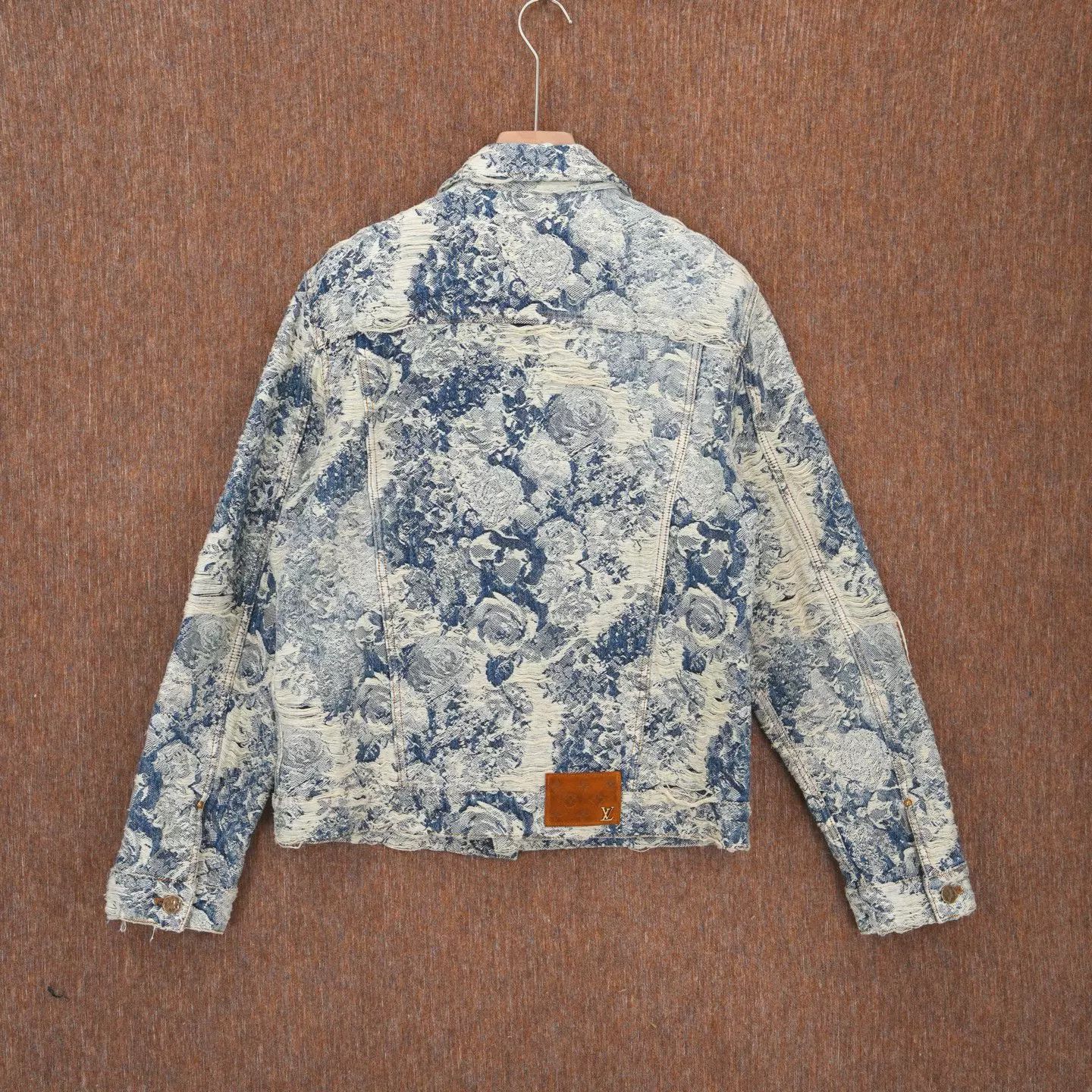 Louis Vuitton Louis Vuitton Distressed Floral Denim Jacket Size US M / EU 48-50 / 2 - 2 Thumbnail