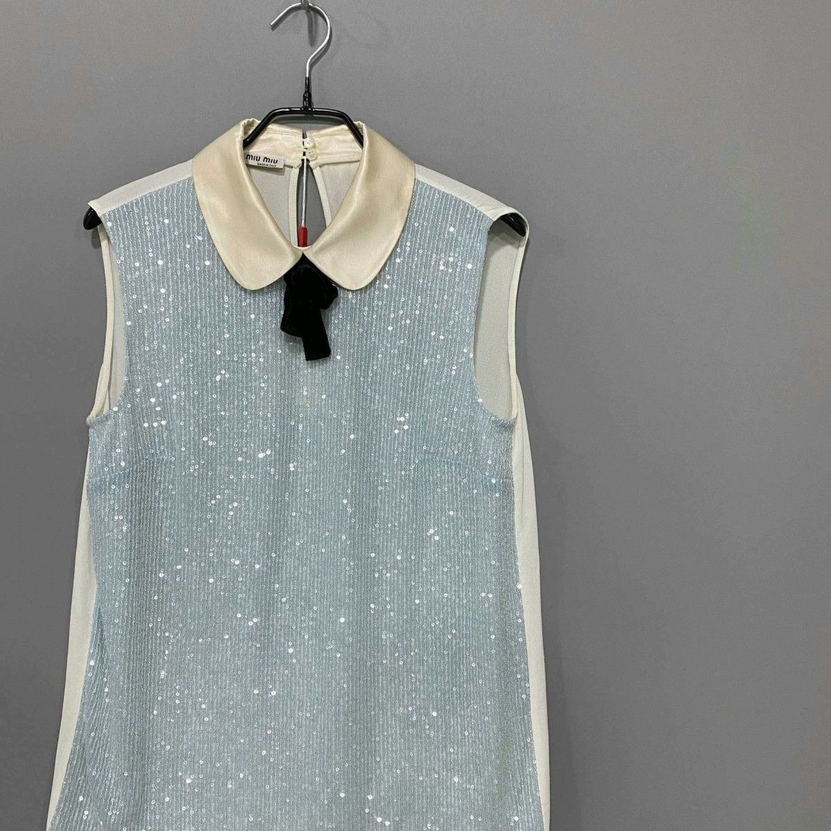 Miu Miu MIUMIU Sequined Blue White Top Size S / US 4 / IT 40 - 2 Thumbnail