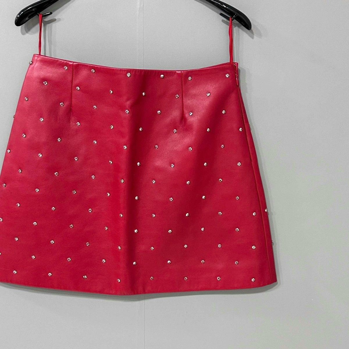 Miu Miu MIUMIU Crystal Leather Skirt Size 40" / US 18 - 3 Thumbnail