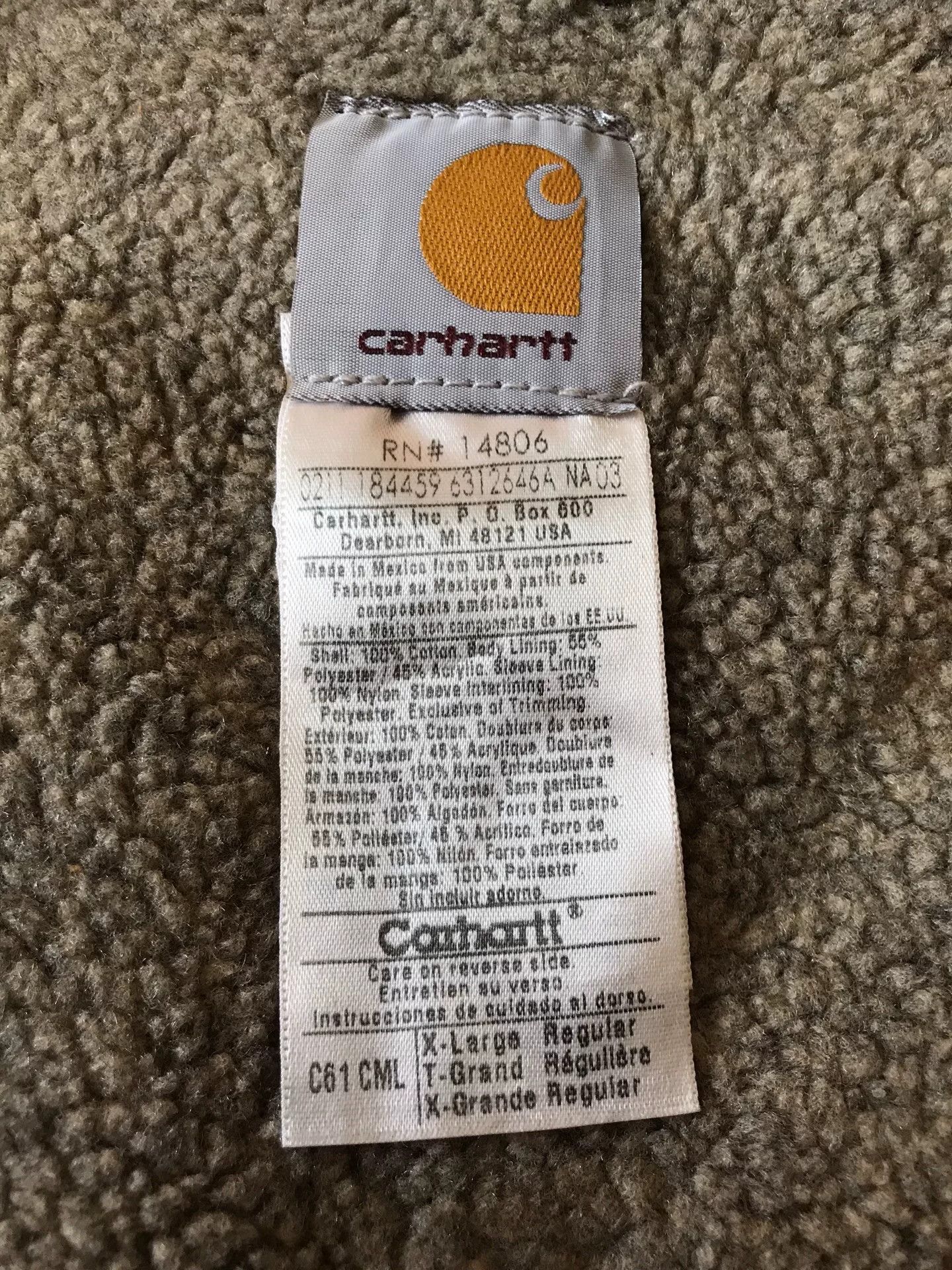 Carhartt Carhartt C61 CML Washed Canvas Work Jacket Size US XL / EU 56 / 4 - 9 Thumbnail