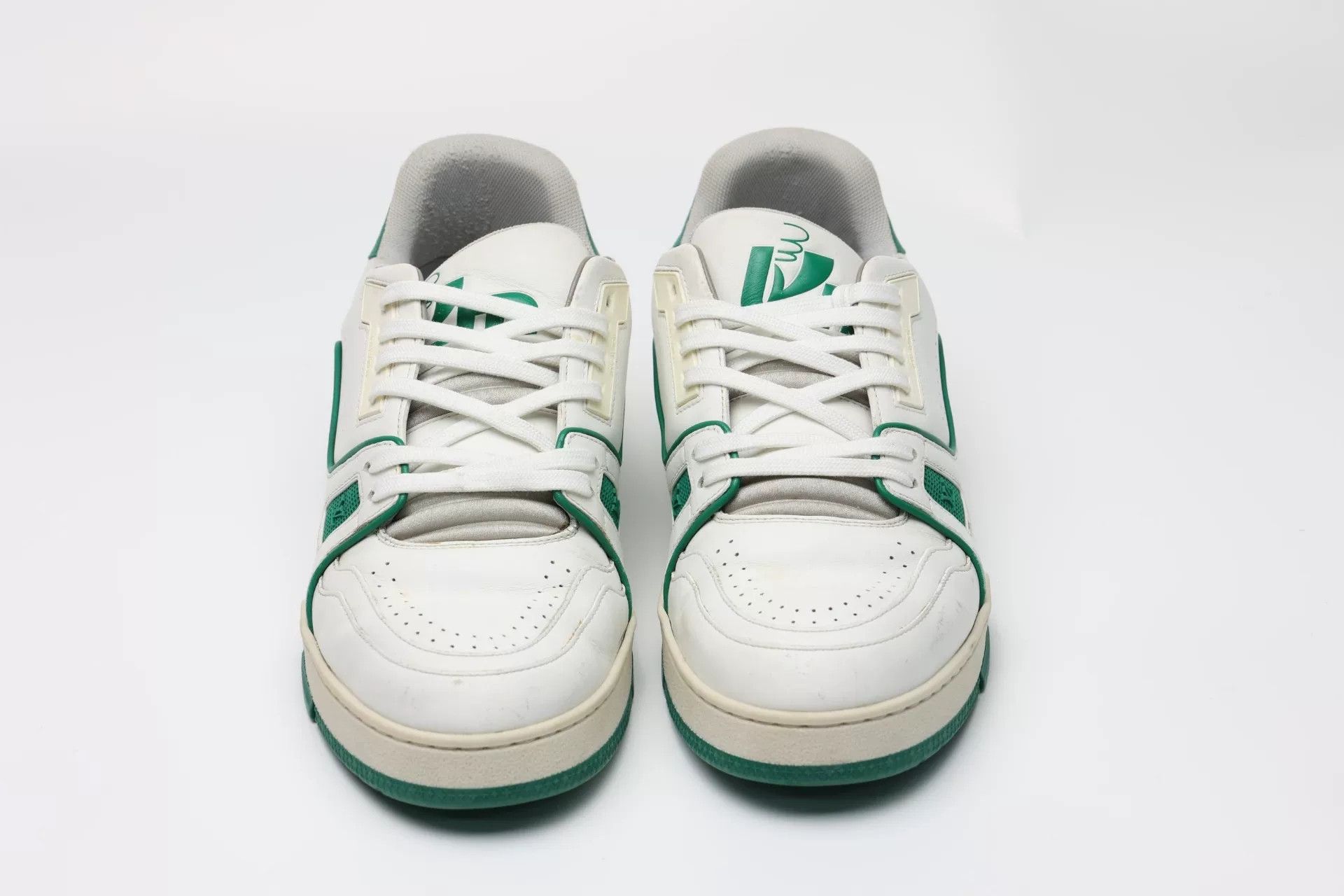 Louis Vuitton Louis Vuitton White Green Trainer Size US 8 / EU 41 - 2 Thumbnail