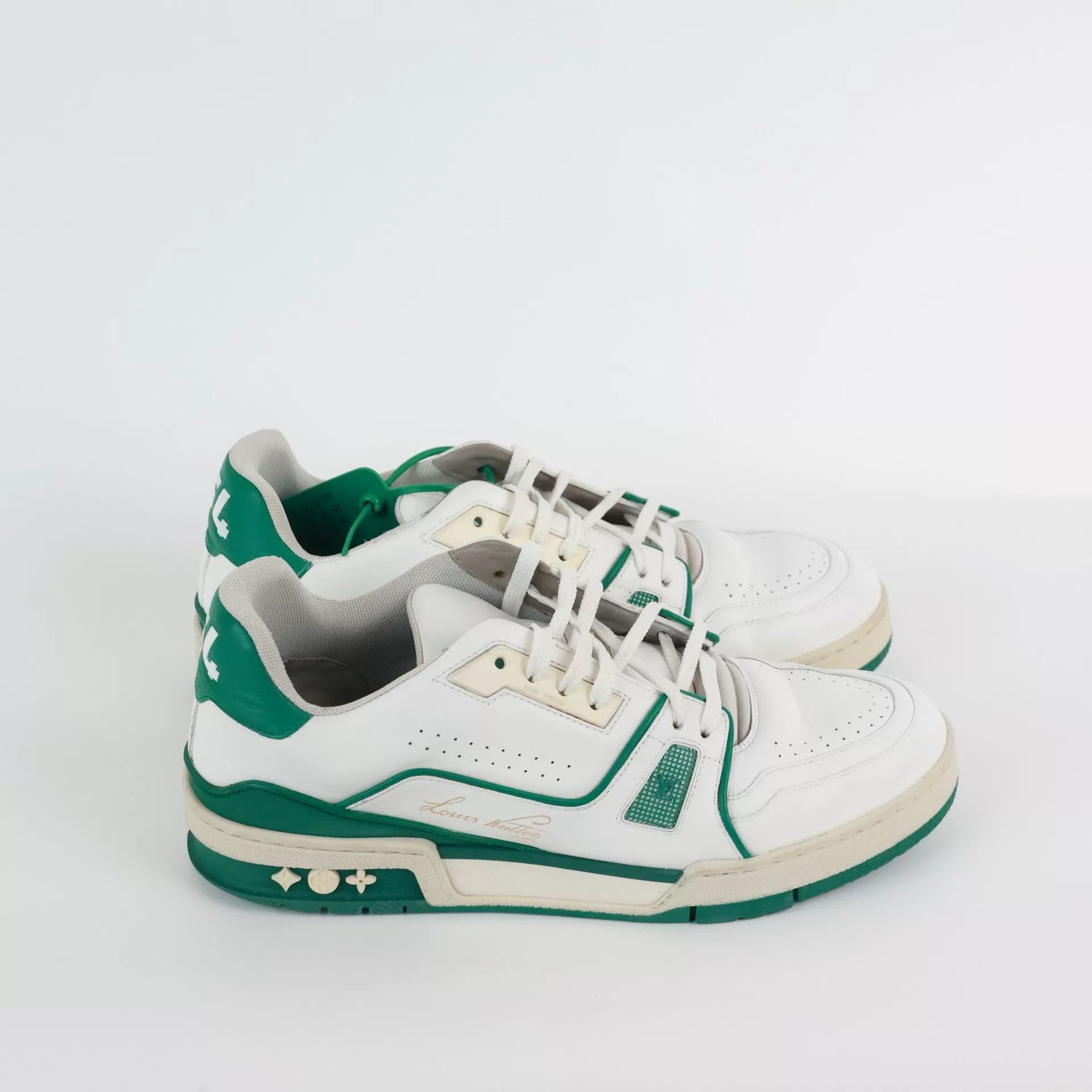 Louis Vuitton Louis Vuitton White Green Trainer Size US 8 / EU 41 - 3 Thumbnail