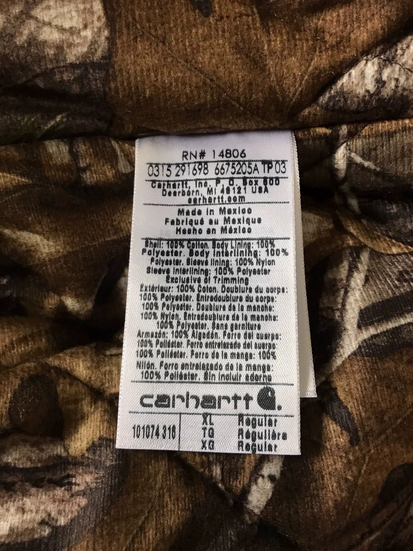 Carhartt Carhartt Realtree 101074 XL Canvas Jacket Size US XL / EU 56 / 4 - 9 Thumbnail