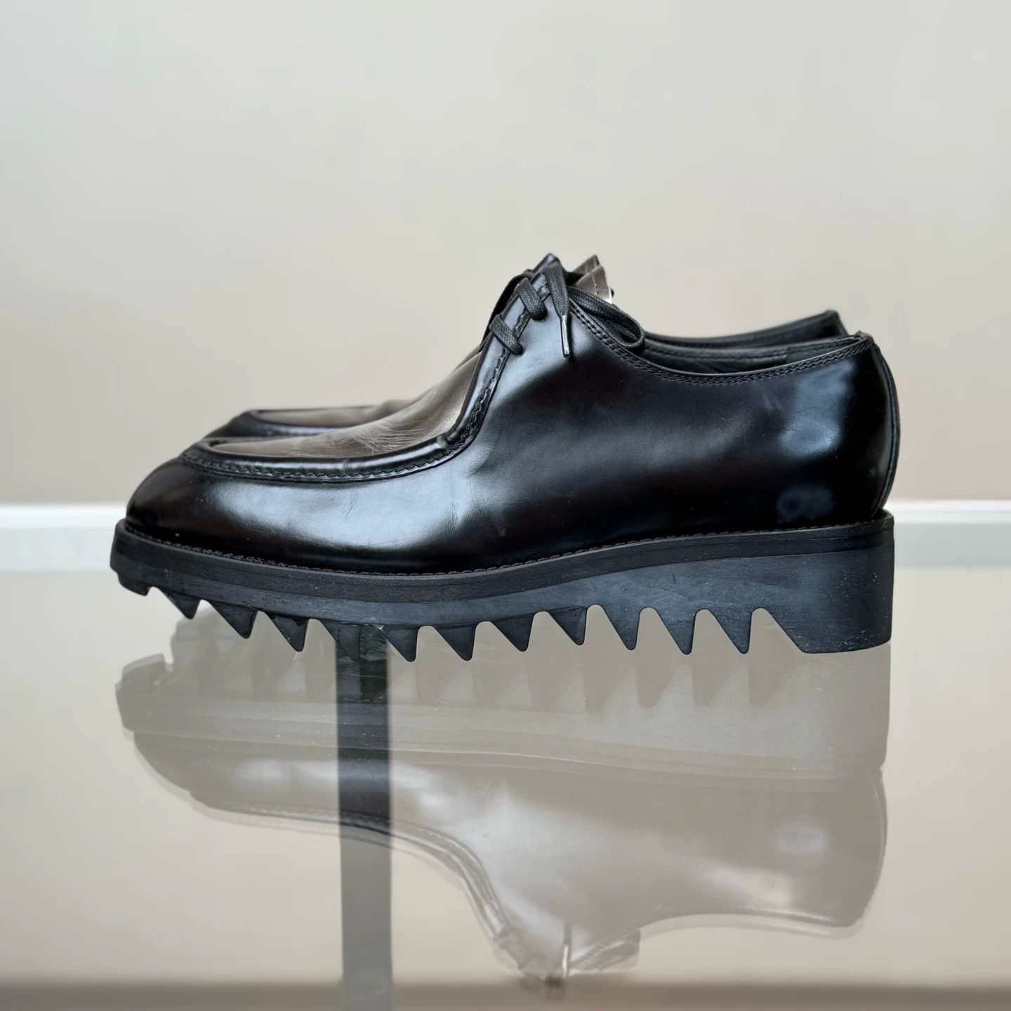 Prada PRADA Pointed Leather Platform Shoes Size US 6 / IT 36 - 3 Thumbnail