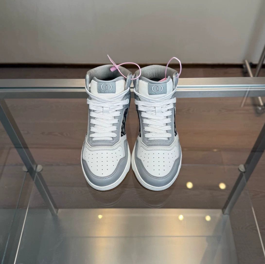 Dior Dior B27 White Gray High Top Size US 5 / IT 35 - 4 Thumbnail