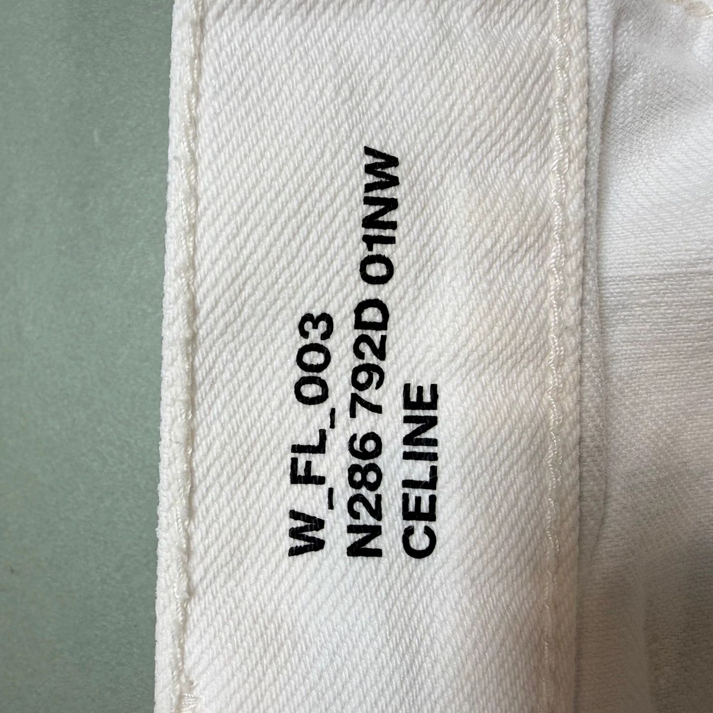 Celine CELINE Triomphe Chain White Jeans Size 29" - 3 Thumbnail
