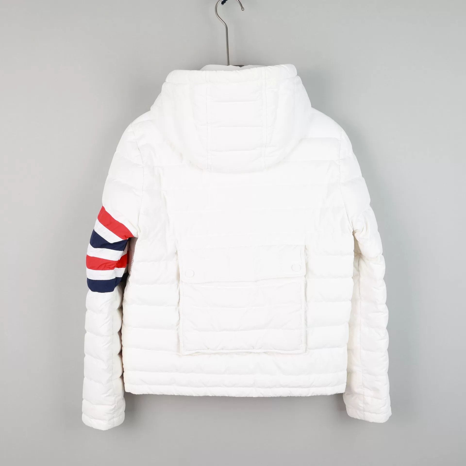 Thom Browne Thom Browne Sleeve Stripe Hooded Down Jacket Size US XXS / EU 40 - 2 Thumbnail