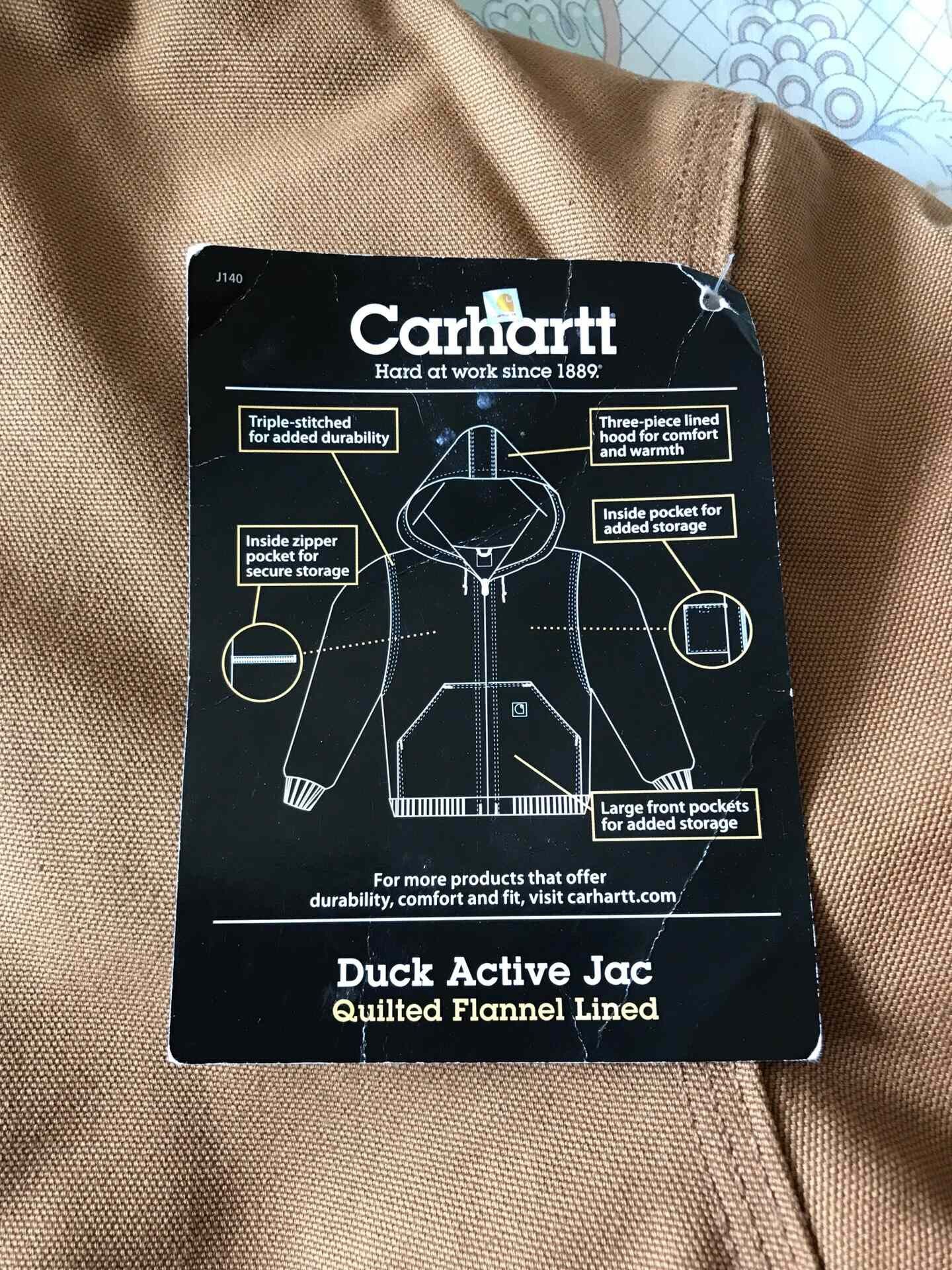 Carhartt Carhartt J140 Brown Hooded Work Jacket Size US XL / EU 56 / 4 - 7 Thumbnail