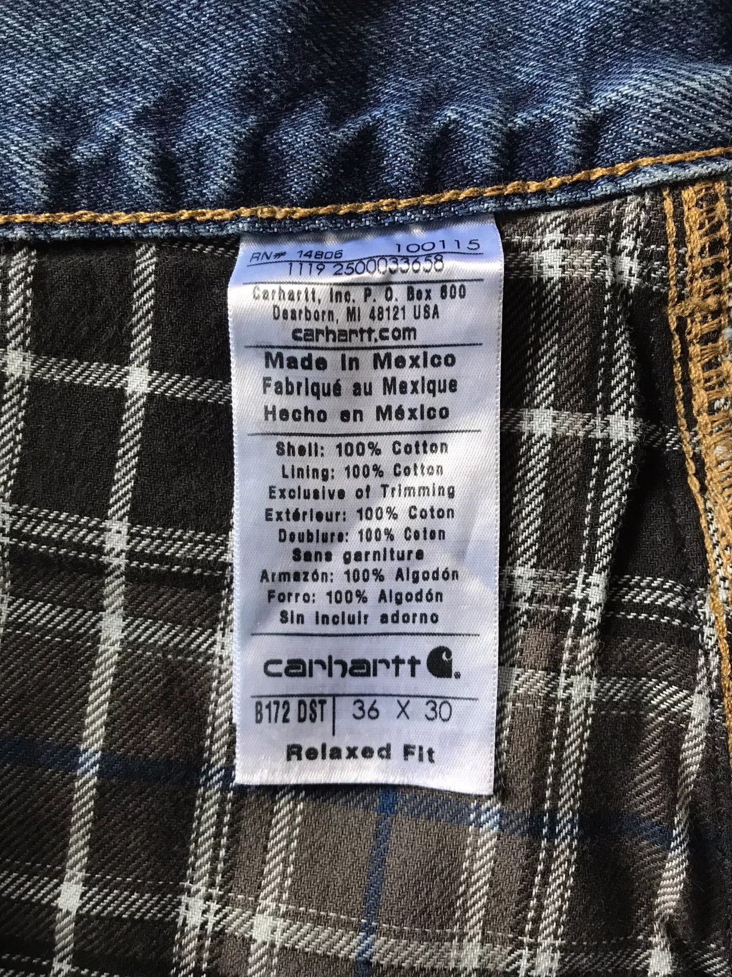 Carhartt Carhartt B172 Flannel Lined Jeans Size US 36 / EU 52 - 9 Thumbnail