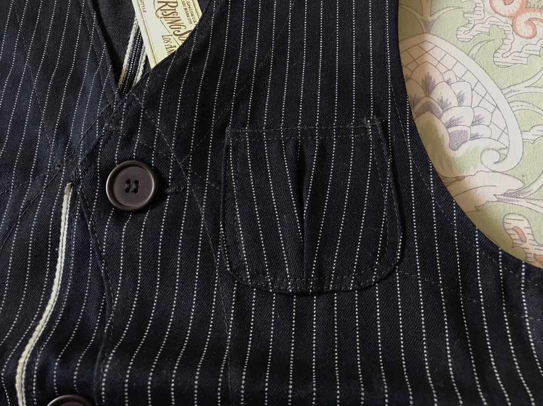 Rising Sun & Co. Rising Sun Indigo Wabash Work Vest XS Size US XS / EU 42 / 0 - 4 Thumbnail