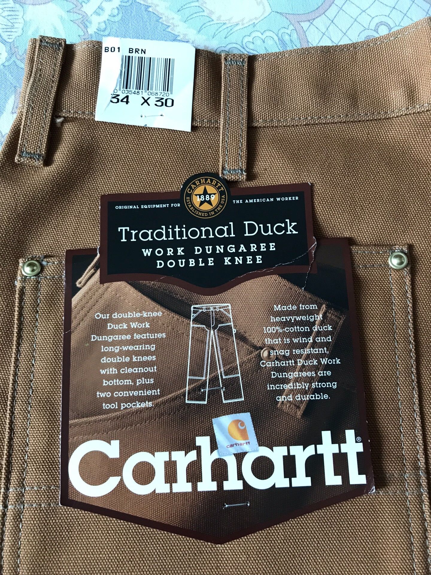 Carhartt Carhartt B01 BRN Canvas Work Pants W34L30 Size US 34 / EU 50 - 8 Thumbnail