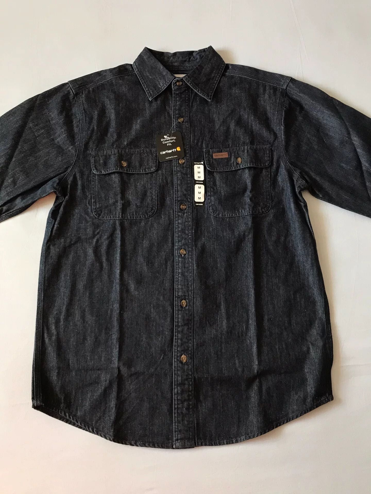 Carhartt Carhartt 100082 Denim Work Shirt Size US M / EU 48-50 / 2 - 3 Thumbnail