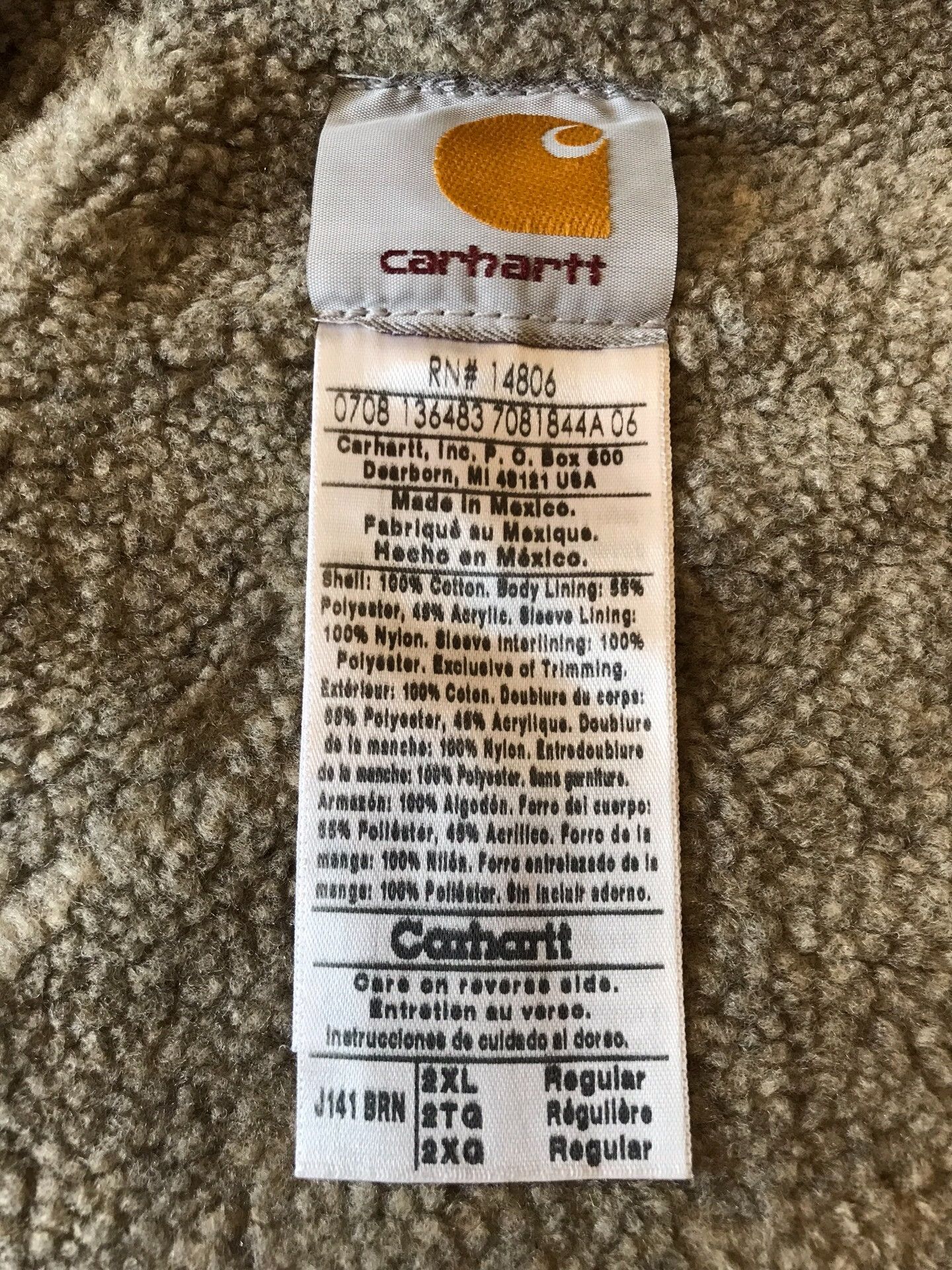 Carhartt Carhartt J141 Brown Hooded Canvas Jacket Size US XXL / EU 58 / 5 - 9 Thumbnail