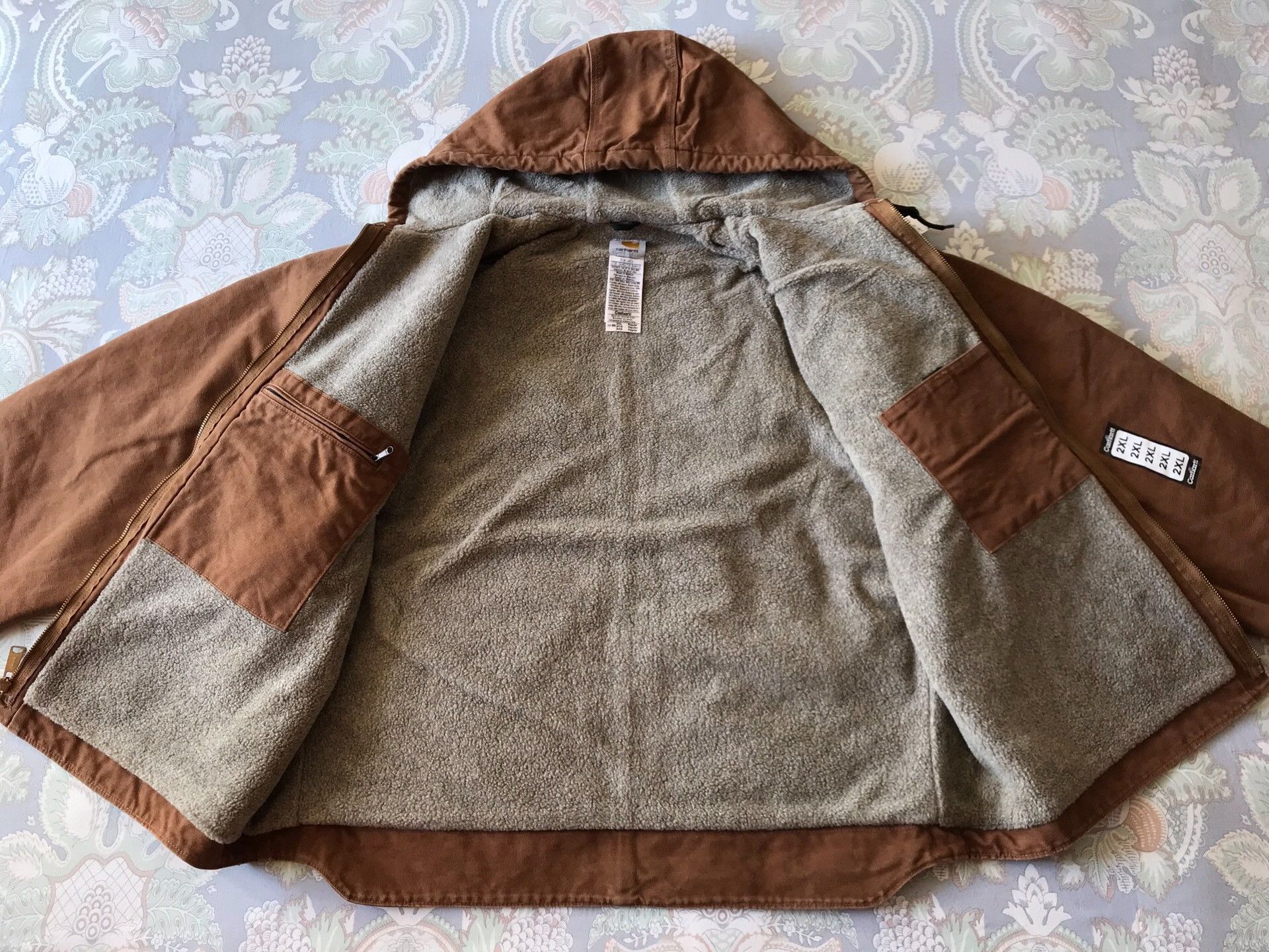 Carhartt Carhartt J141 Brown Hooded Canvas Jacket Size US XXL / EU 58 / 5 - 3 Thumbnail