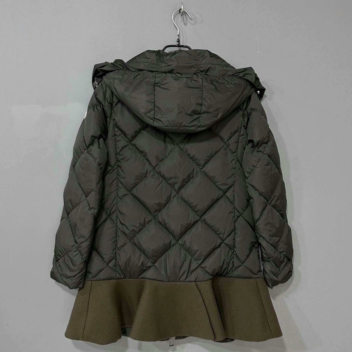 Moncler Moncler Dark Green Ruffled Down Jacket Size XS / US 0-2 / IT 36-38 - 3 Thumbnail