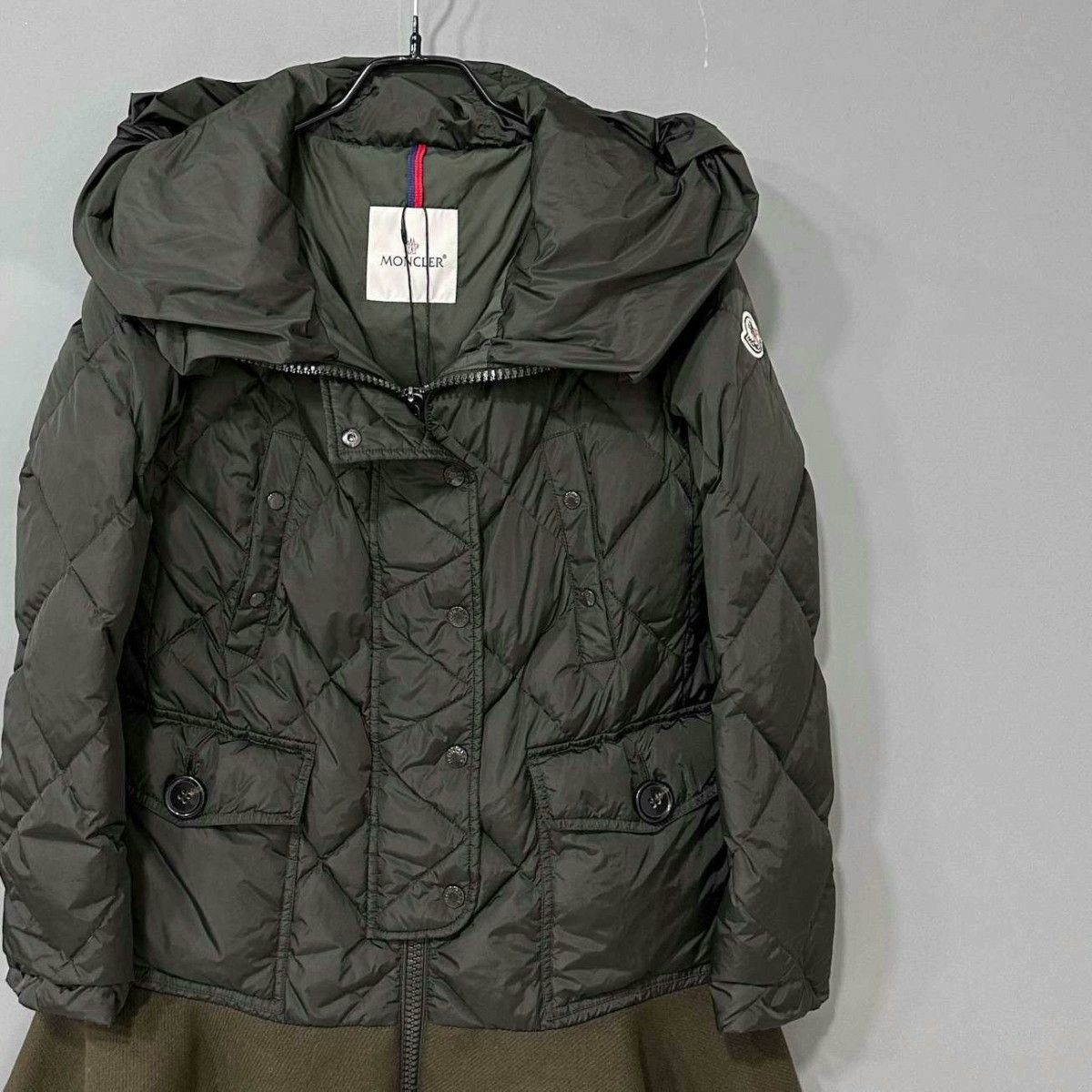 Moncler Moncler Dark Green Ruffled Down Jacket Size XS / US 0-2 / IT 36-38 - 2 Thumbnail