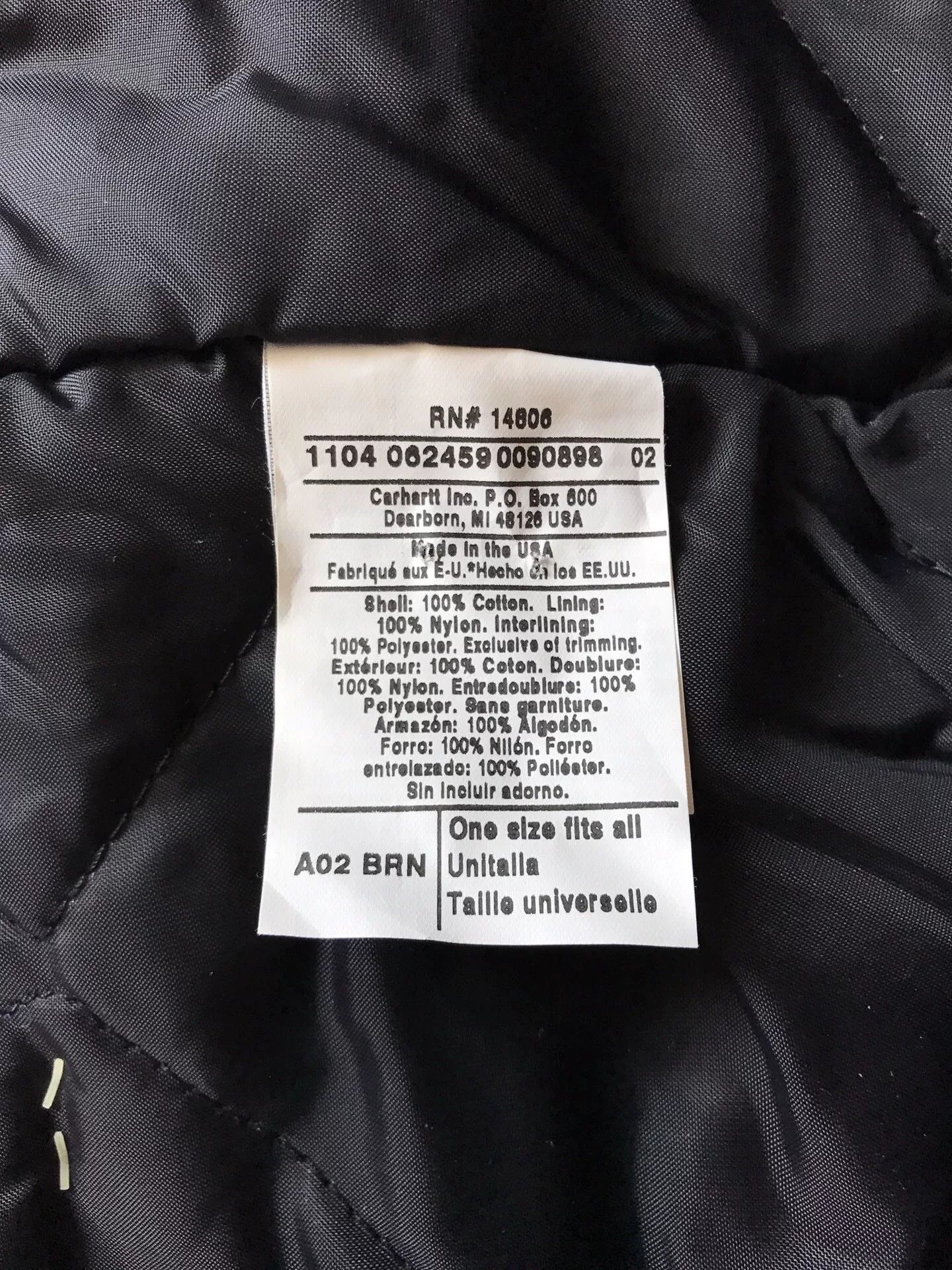 Carhartt Carhartt A02 BRN Detachable Hood Size ONE SIZE - 9 Thumbnail