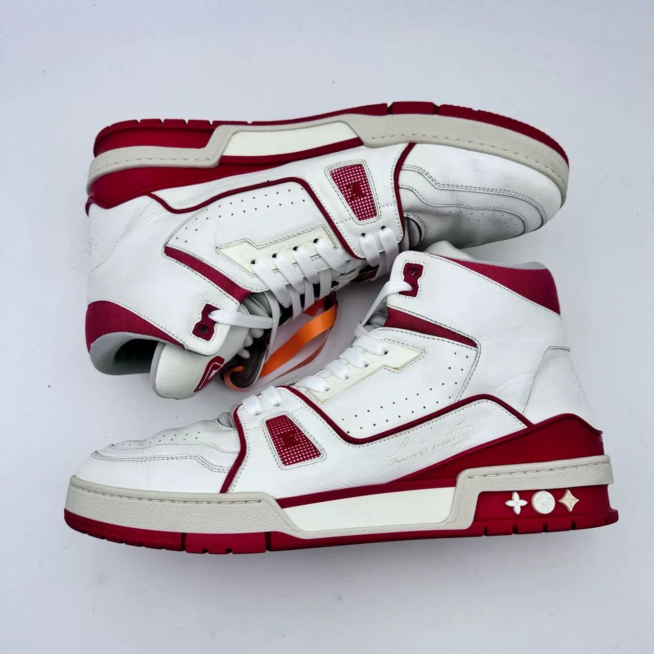 Louis Vuitton LV White Red High-Top Trainer Sneakers Size US 9 / EU 42 - 2 Thumbnail