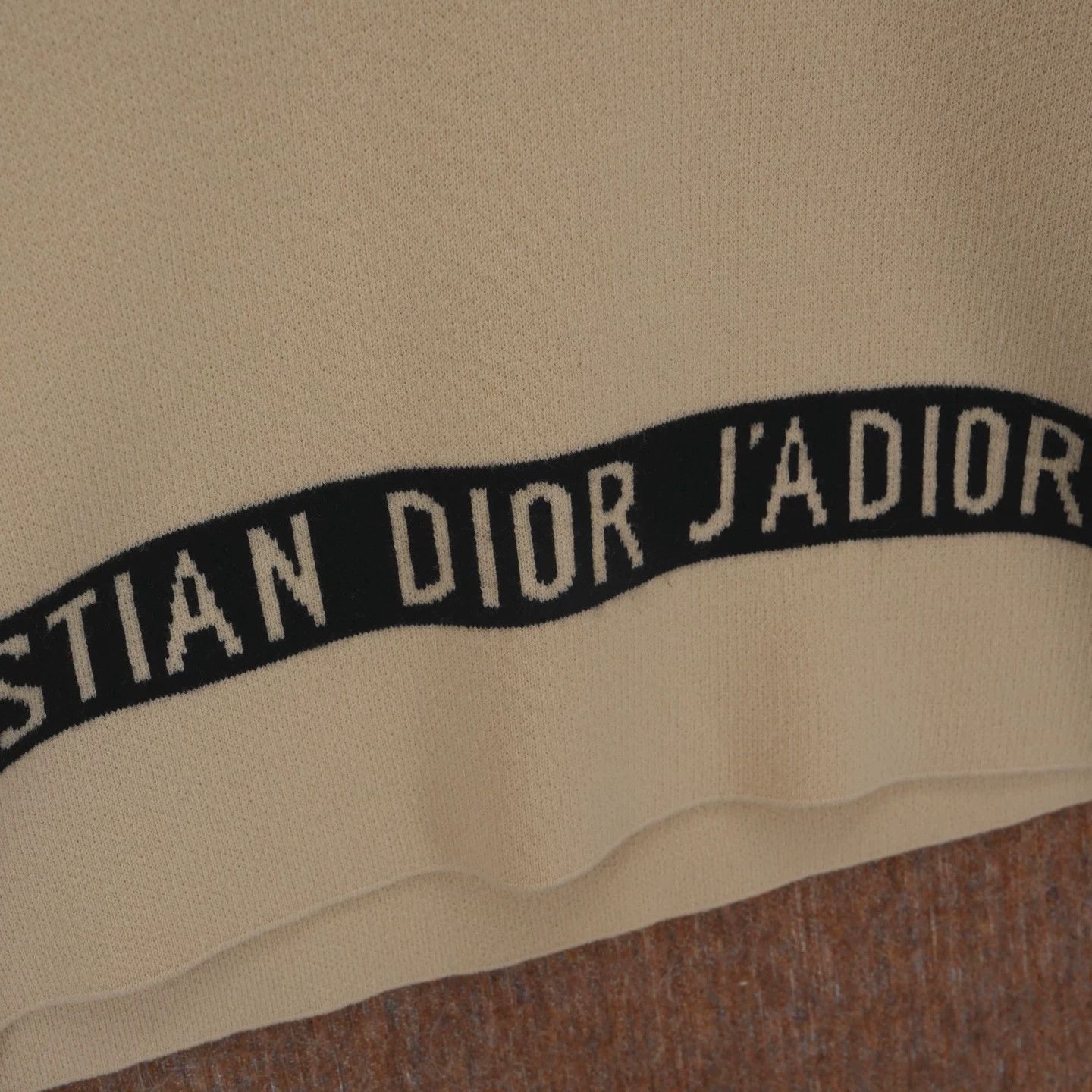 Dior Christian Dior Beige Logo Stripe Cashmere Sweater Size S / US 4 / IT 40 - 3 Thumbnail