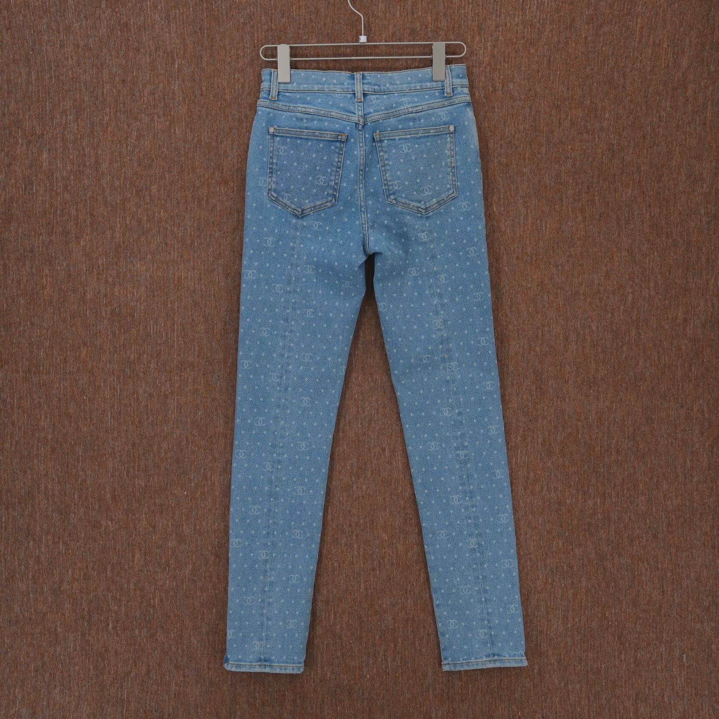 Chanel Chanel 23P Blue Polka Dot Logo Jeans Size 36" / US 14 / IT 50 - 2 Thumbnail