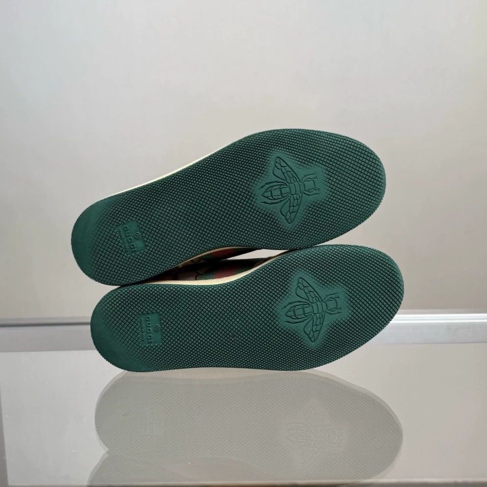 Gucci Gucci White Green Distressed Sneakers Size US 4 / IT 34 - 7 Thumbnail