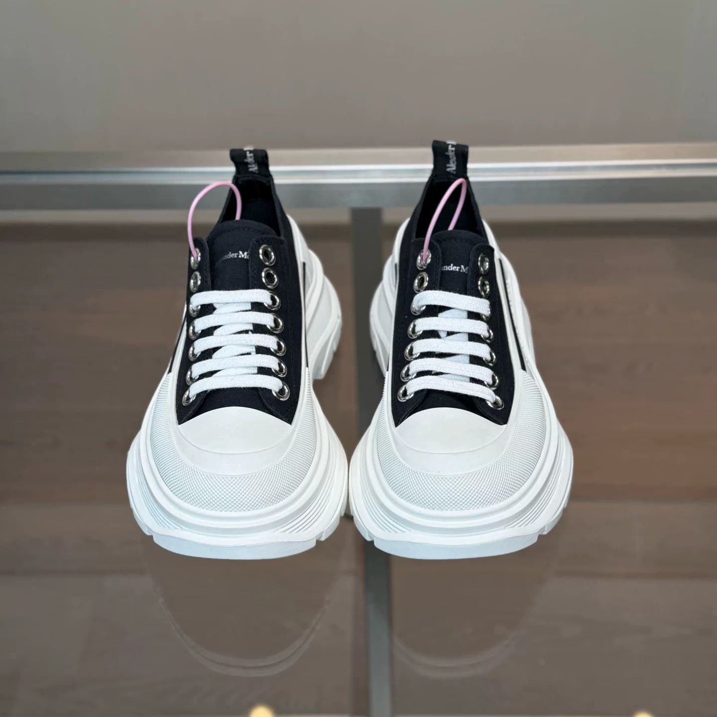 Alexander McQueen Alexander McQueen Black White Canvas Boots Size US 4.5 / IT 34.5 - 2 Thumbnail