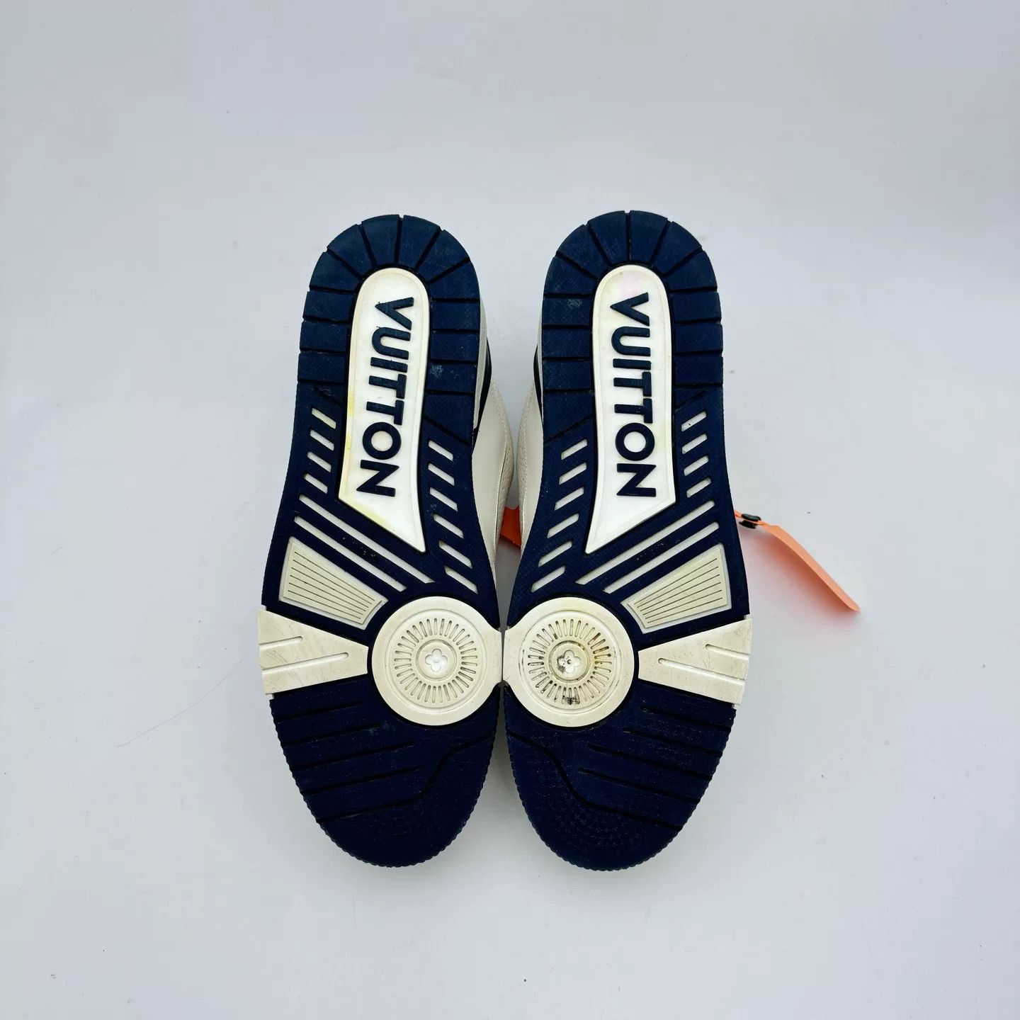 Louis Vuitton LV Trainer White Blue Size 42.5 Size US 9.5 / EU 42-43 - 6 Thumbnail